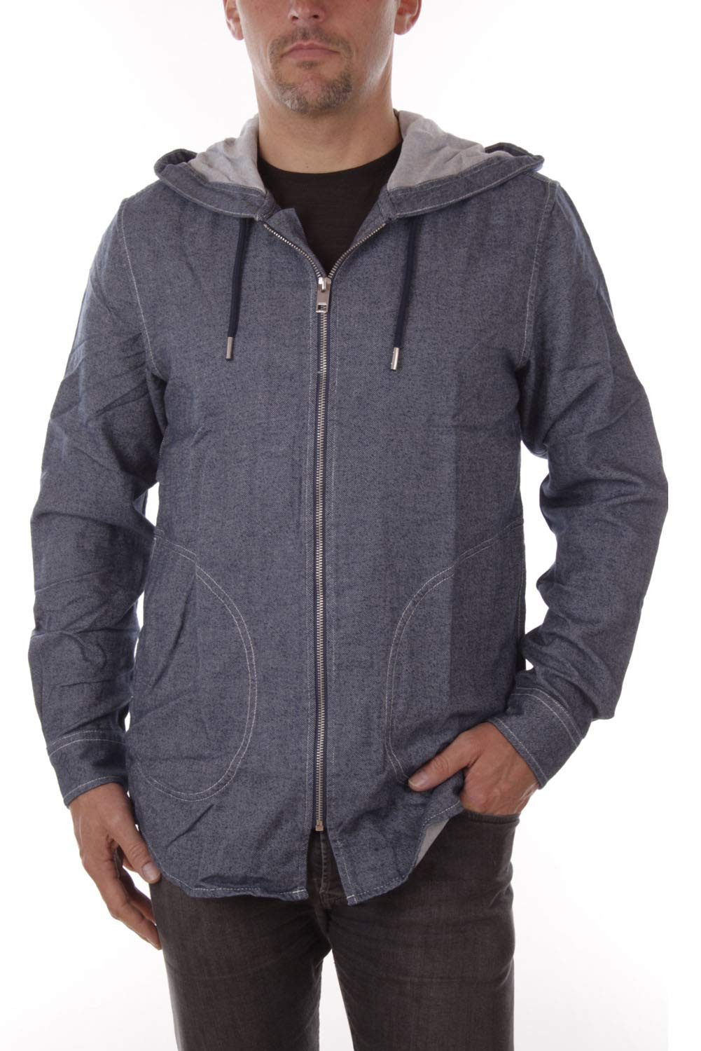 Diesel Langarmhemd Diesel S-HOODYZIP TOP Herren Hemd mit Kapuze