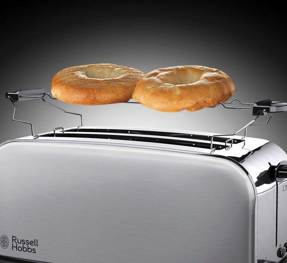 RUSSELL HOBBS Toaster Adventure 23610-56, 2 lange Schlitze, für 2 Scheiben, 1600  W, 2 extra breite Toastschlitze mit autom. Brotzentrierung und Hebefunktion