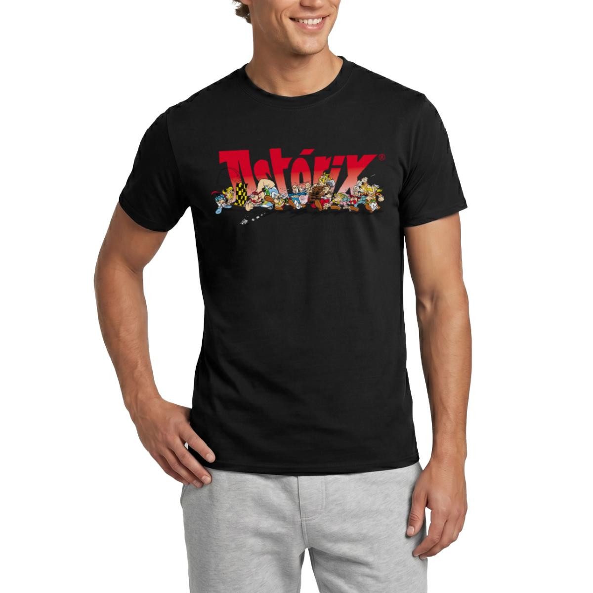 Spreadshirt T-Shirt Asterix & Obelix - Rennen Logo Dorfbewohner Männer T-Shirt (1-tlg)