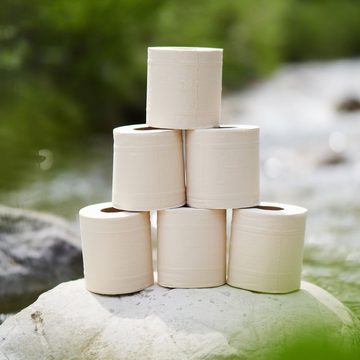 pandoo Toilettenpapier Bambus Toilettenpapier 3-lagig, 100% Bambus, Plastikfreie Verpackung (8-St)