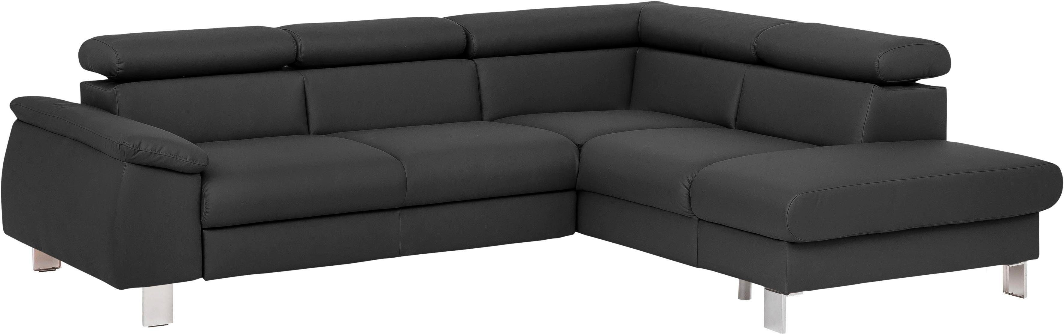 COTTA Ecksofa "Komaris L-Form, B: 249 cm" mit Kopfteilverstellung, optional günstig online kaufen