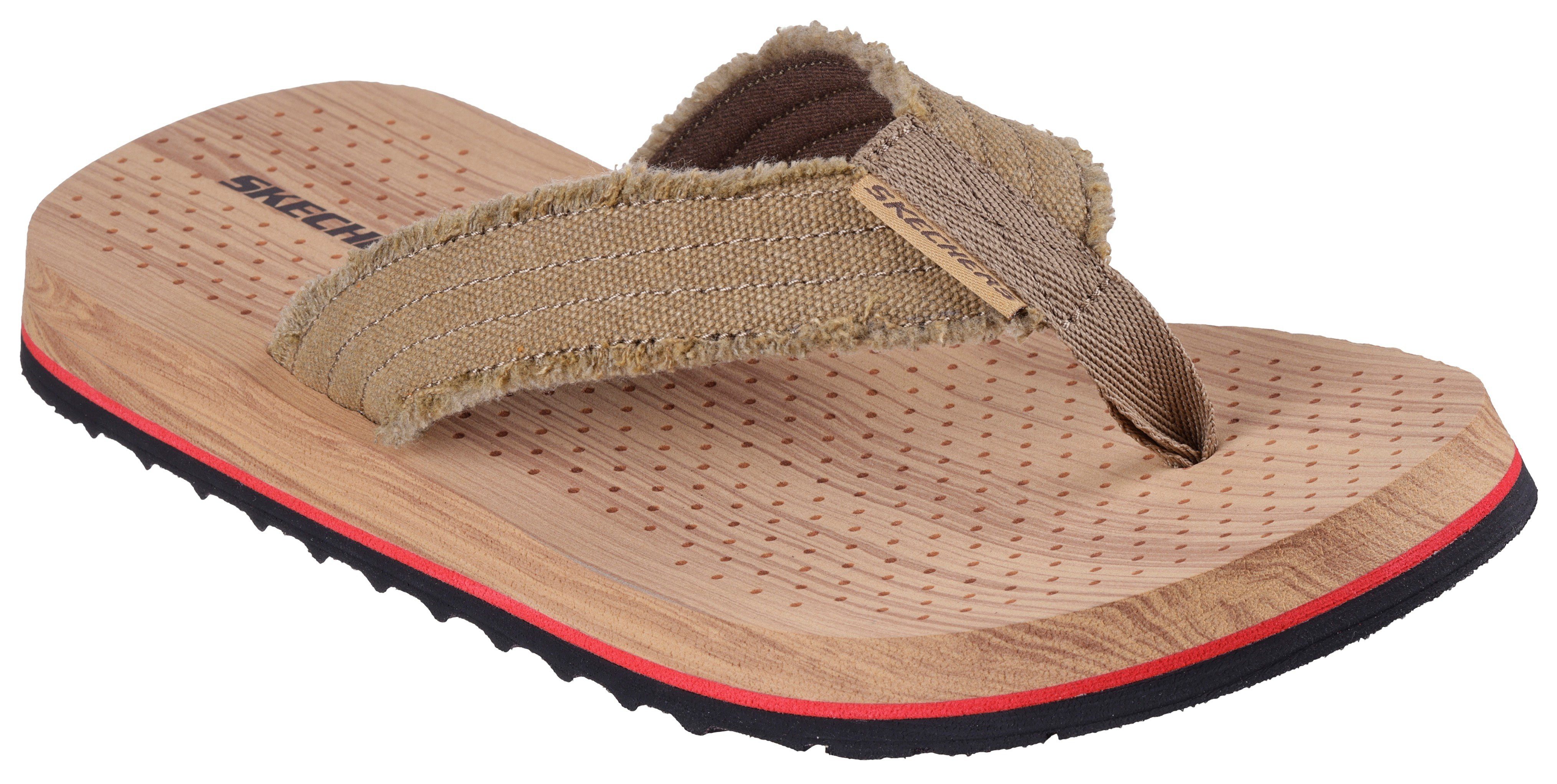 Skechers TANTRIC-FRITZ Zehentrenner, Sommerschuh, Schlappen, Poolslides, Badeschuh, mit weichem Zehensteg