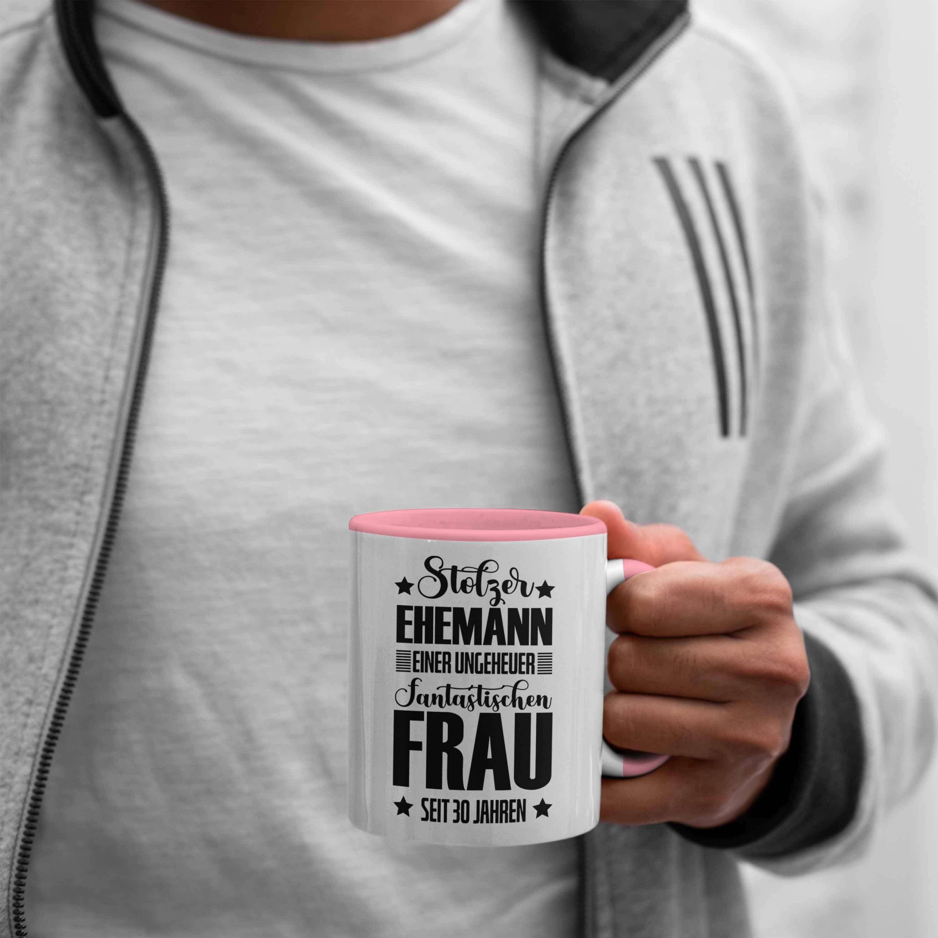 Ehemann Ehemann Rosa Bester Lustiger Hochzeitstag Geschenk Tasse Trendation Spruch Jahre 30