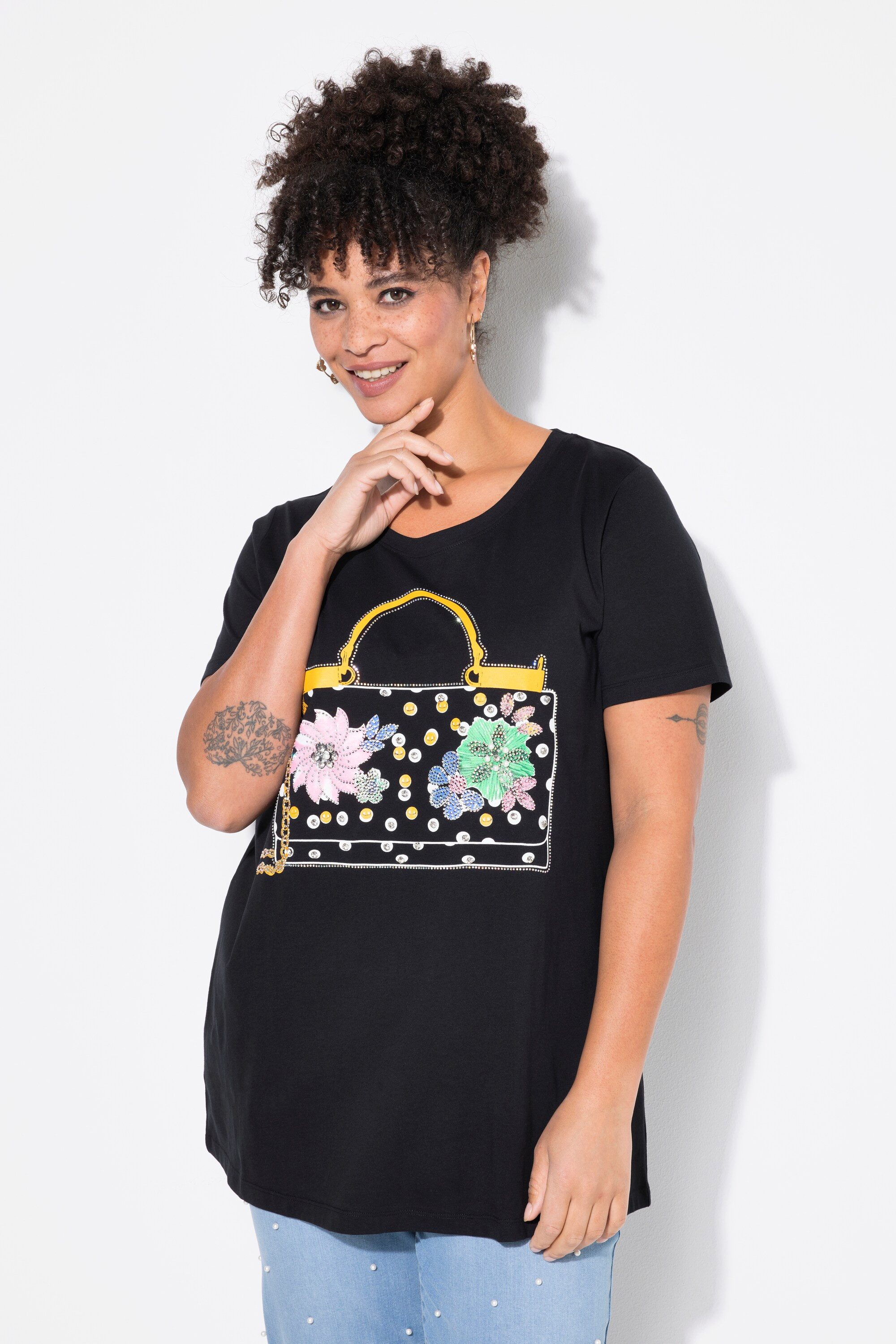 T-Shirt T-Shirt A-Linie Taschen-Motiv