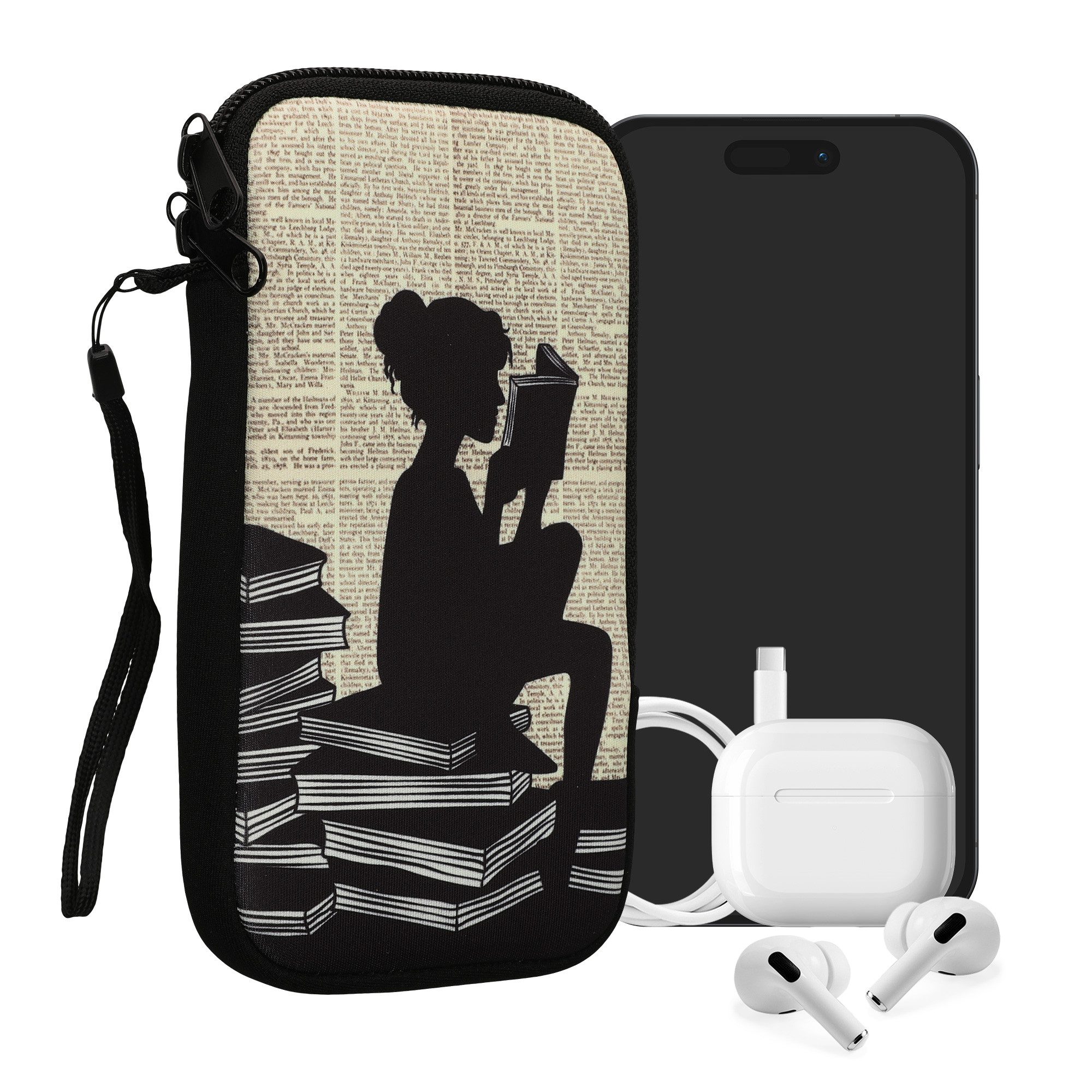 kwmobile Sleeve Handytasche für Smartphones XXL - 7", Neopren Handy Tasche Hülle Cover Case Schutzhülle