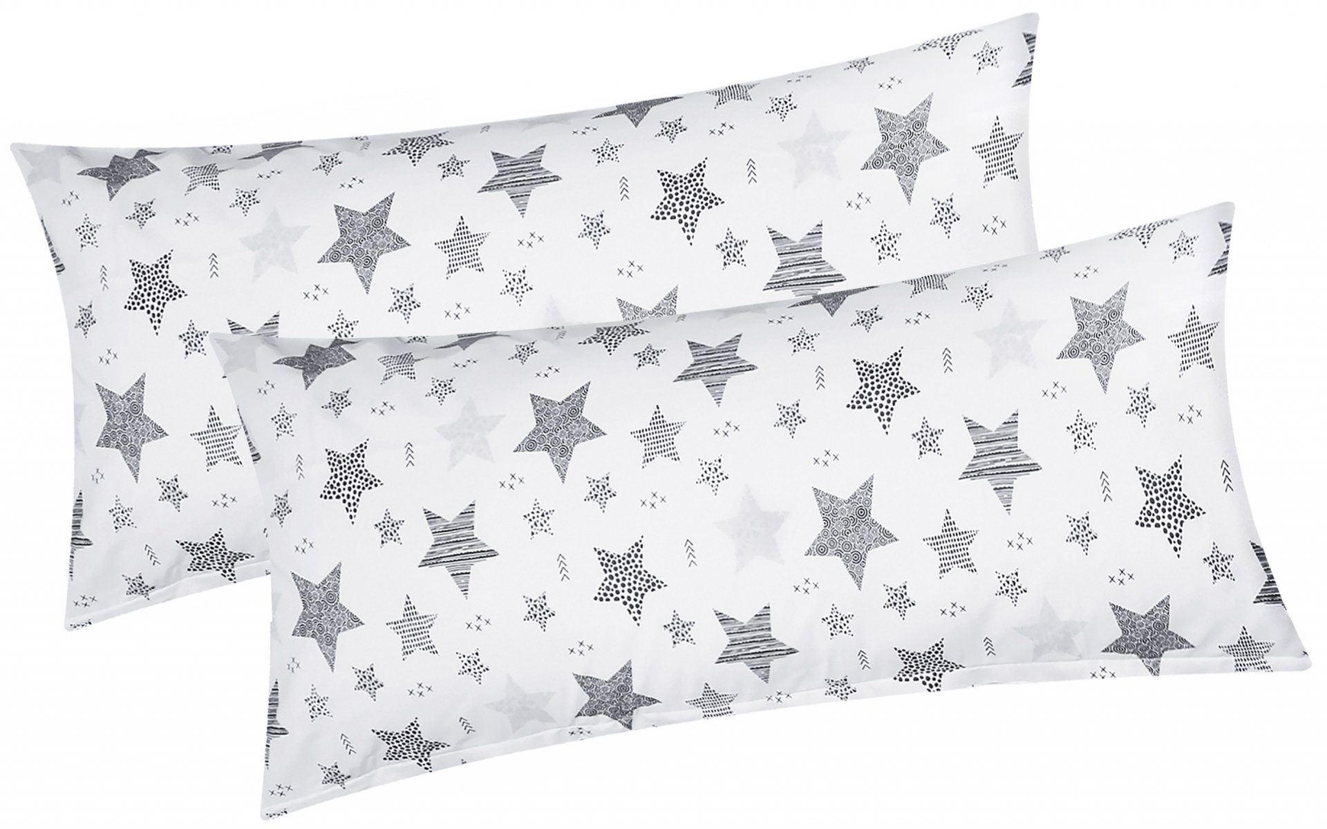 Heubergshop Kissenbezug, (2 Stück), 2er Set 40x80cm Sterne Kreise Punkte Ba günstig online kaufen