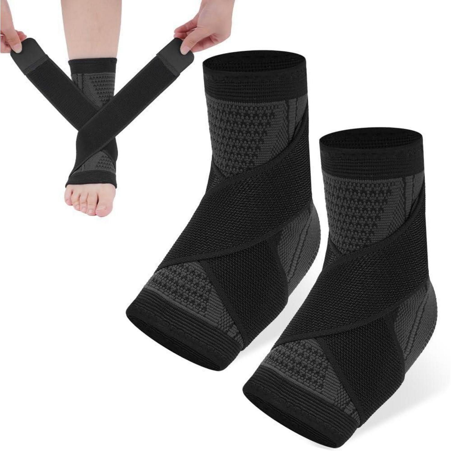 LuxusKollektion Sprunggelenkbandage Sprunggelenkbandage 2er-Pack Einstellbar Fußbandage atmungsaktiv
