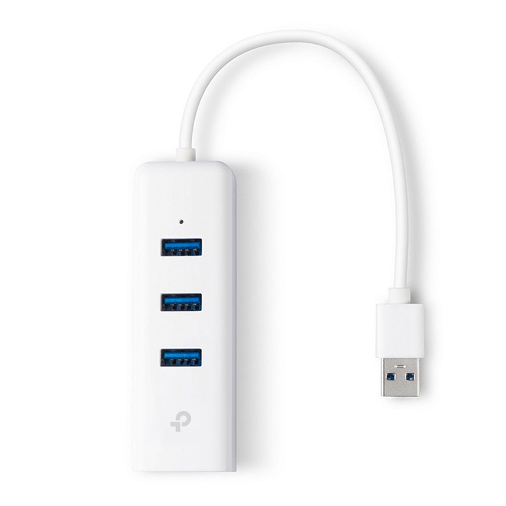 TP-Link UE330 USB 3.0 Gigabit Ethernet Adapter mit USB Hub  Notebook-Adapter, 3 USB 3.0-Ports mit bis zu 5 Gbps, 10 mal schneller als  USB 2.0