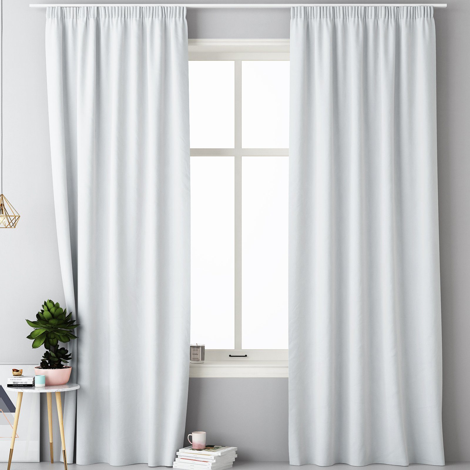 JEMIDI Gardine 2x Blickdichter Vorhang 140x250cm, günstig online kaufen