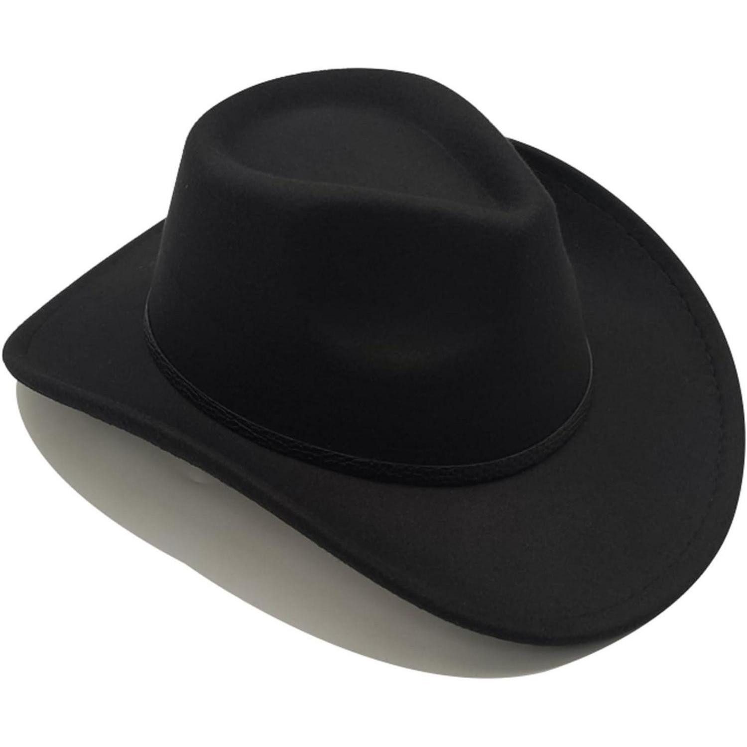 LuxusKollektion Cowboyhut Cowboyhut Herren Damen Westernhut Fedora Einheitsgröße Schwarz 1#