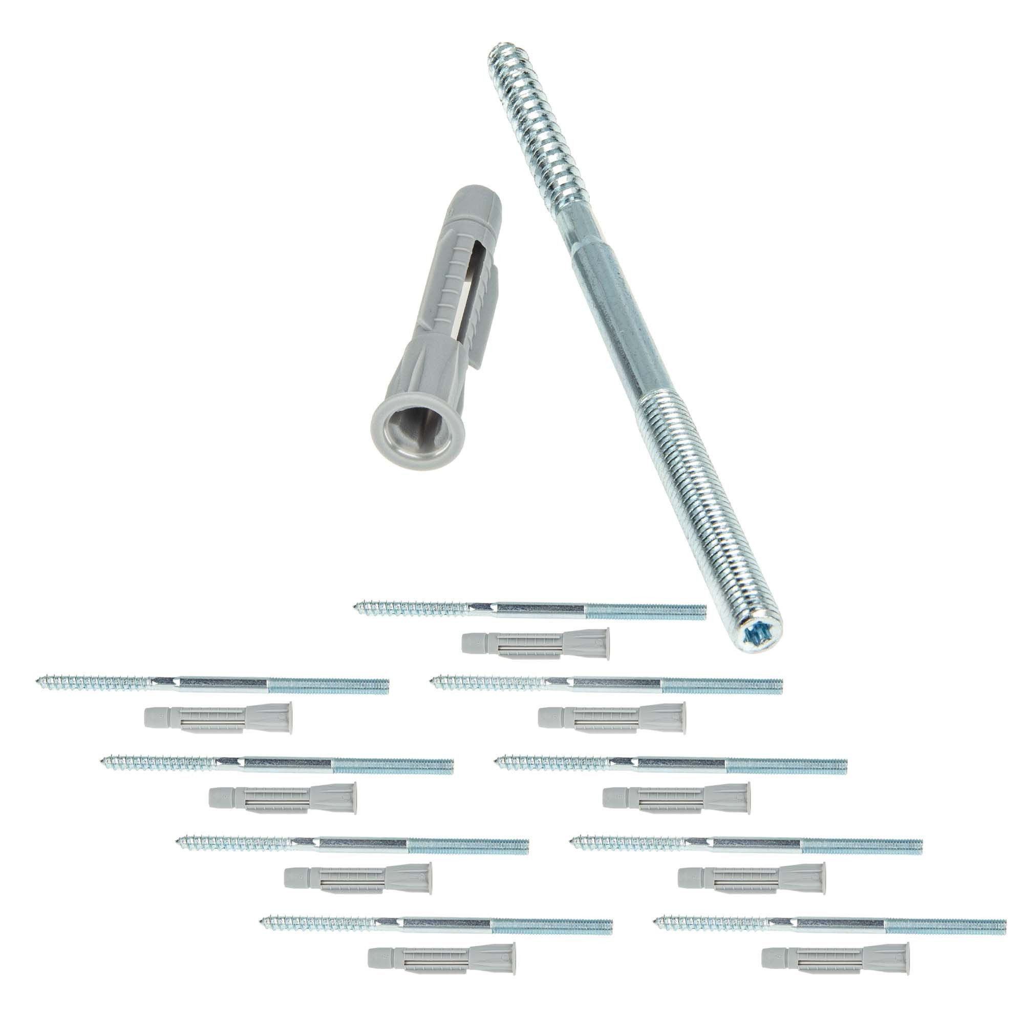 tecuro Stockschraube Stockschraube M8 / M10 - Stahl verzinkt, mit Universal Hohlraumdübel