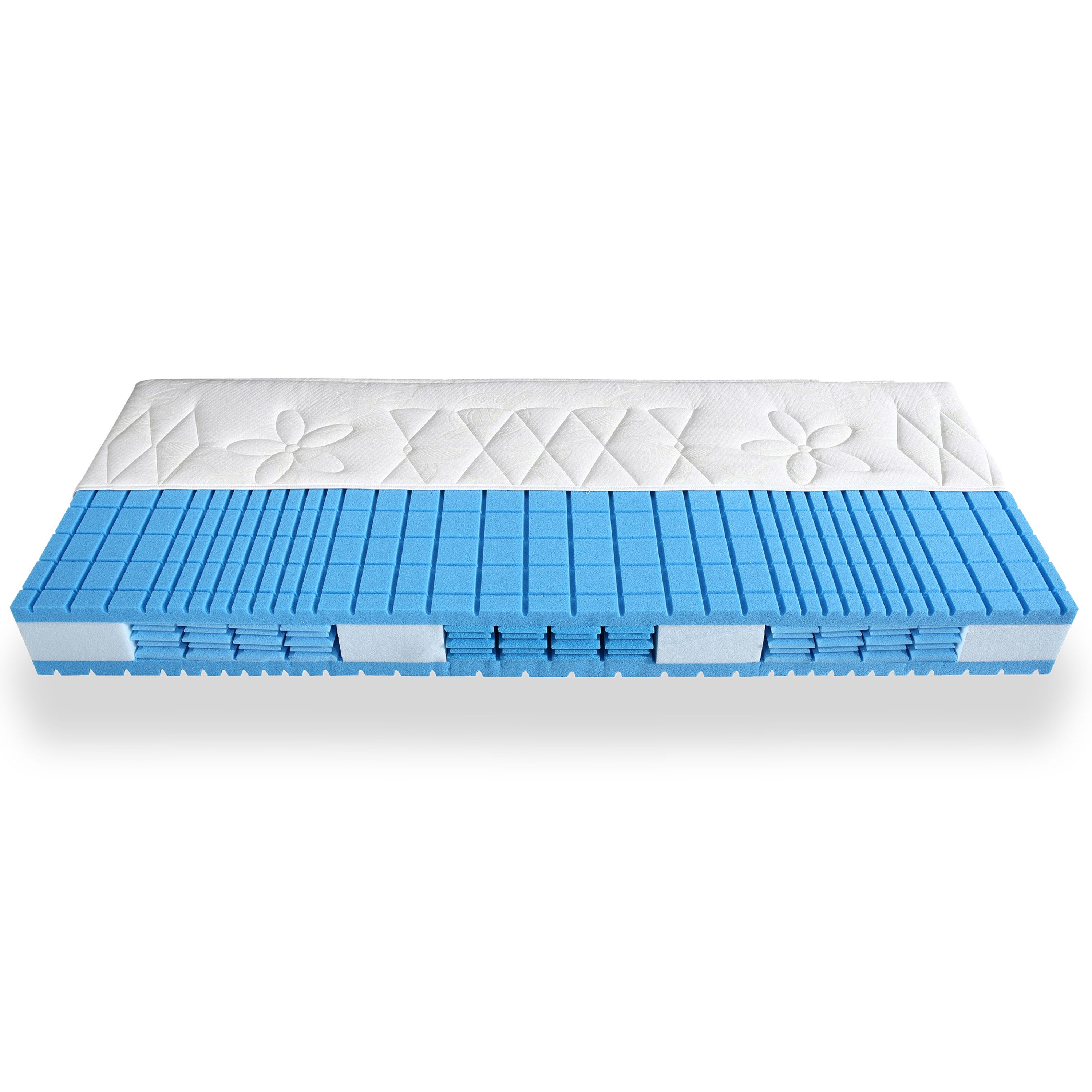 Kaltschaummatratze Schwarzwaldmarie Komfort - mit Hylex®-Schaum, Schwarzwaldmarie, 21 cm hoch, Hylex®-Schaum in Federform für optimale Stützung der Wirbelsäule