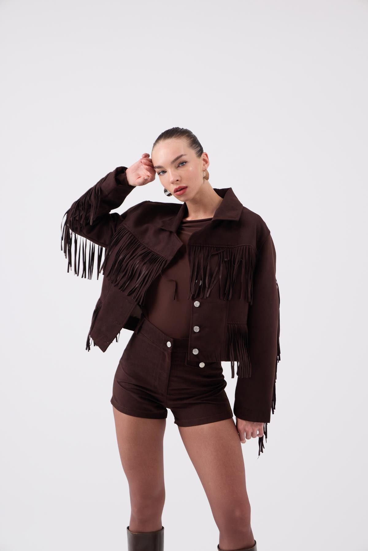 HOLLY LOLLY Windbreaker Fransige Veloursjacke Valeri