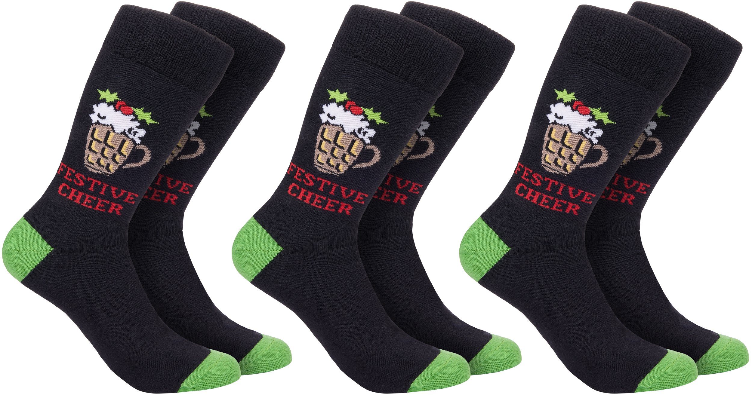 BRUBAKER Socken Herren Weihnachtssocken, Lustige Socken mit Weihnachtsmotiv günstig online kaufen