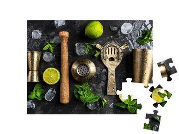 puzzleYOU Puzzle Handwerkszeug für frische Cocktails, 48 Puzzleteile, puzzleYOU-Kollektionen Getränke