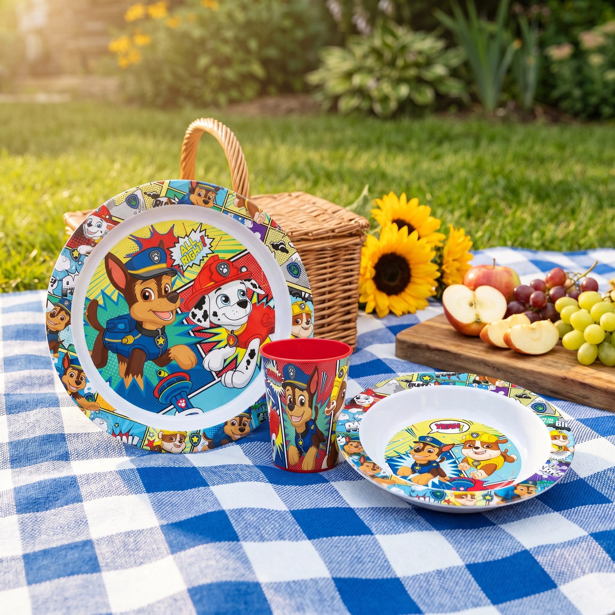 PAW PATROL Kindergeschirr-Set Paw Patrol Kinder Geschirr-Set 3 teilig Becher Teller Schüssel (3-tlg), 1 Personen, BPA-Frei – Bild 4 von 4