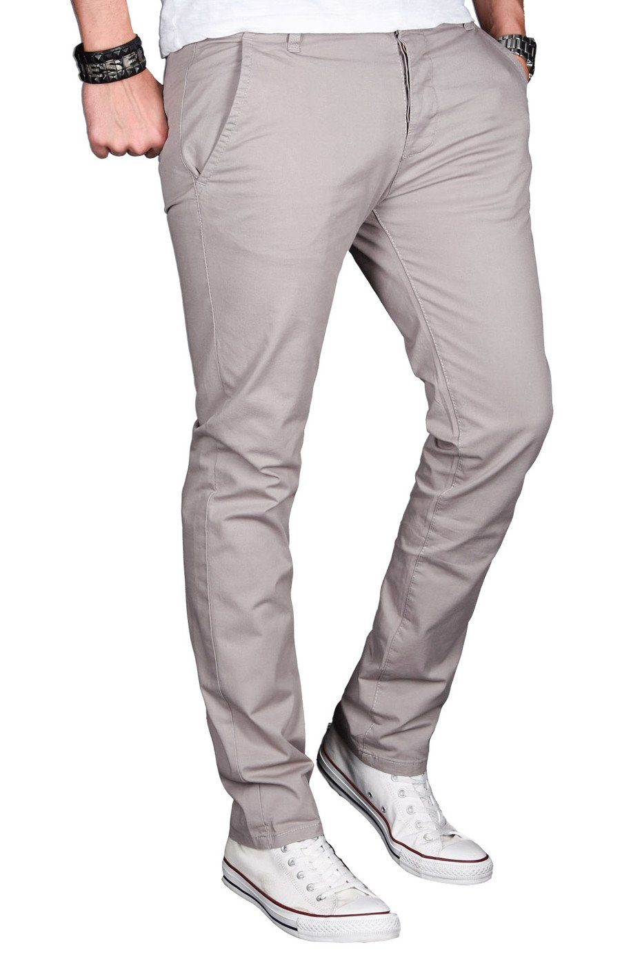 Alessandro Salvarini Straight-Jeans A. Salvarini Herren Designer Chino Stre günstig online kaufen