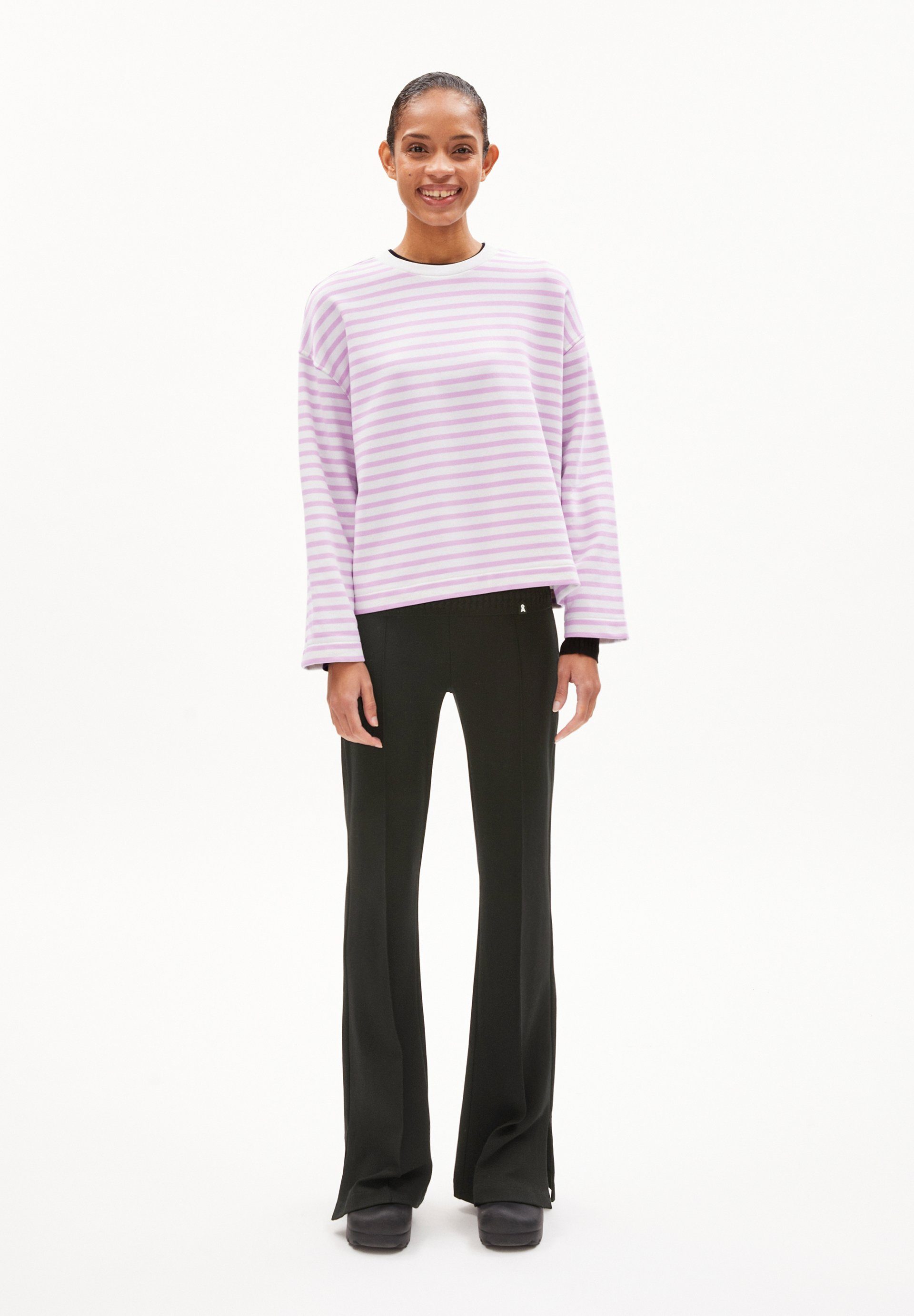 Armedangels Frankaa Maarlen Sweatshirt Stripe Undye Produktbild-Vorschau 2