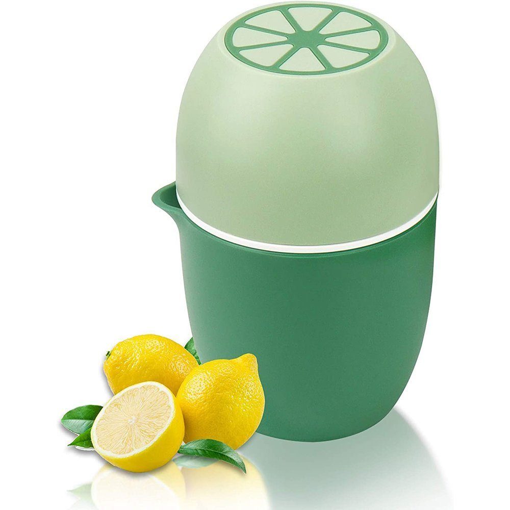 TUABUR Entsafter Manueller Entsafter in Form einer Zitrone für verschiedene Früchte grün