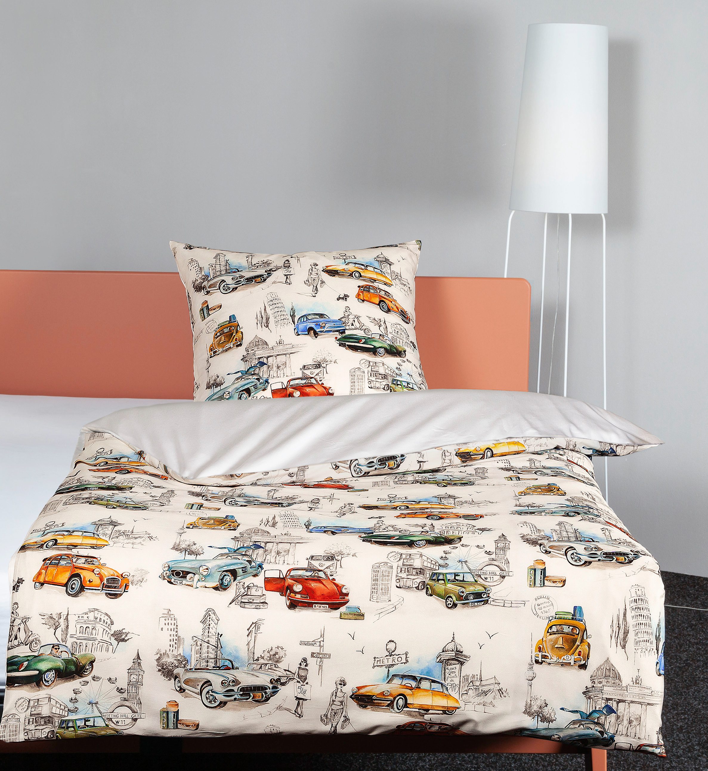 Janine Bettwäsche Mako-Baumwolle, Mako-Satin, 2 teilig, Oldtimer günstig online kaufen