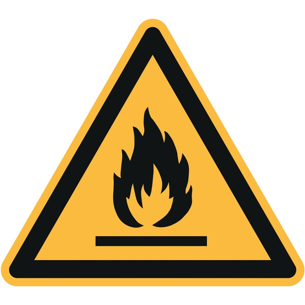 Soennecken Hinweisschild Hinweisschild Feuergefährlich ISO 7010 Dreieck 200x200x200mm PVC