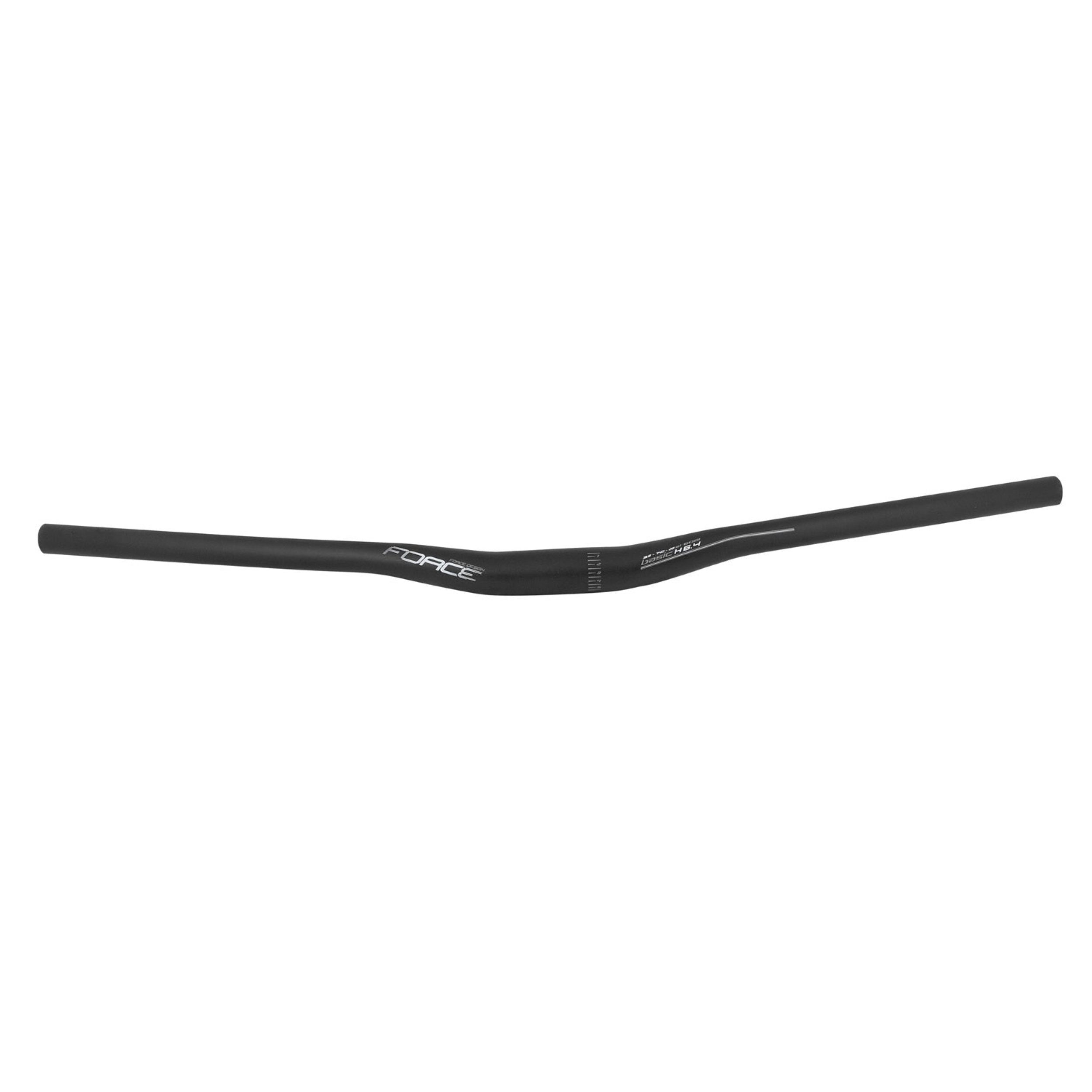 FORCE Fahrradlenker Lenker F BASIC H6.4 rised 31,8/740mm Alu, mattschwarz