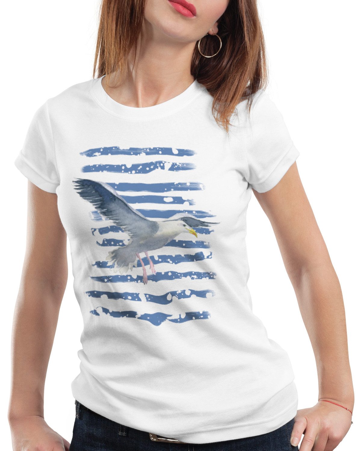 style3 T-Shirt Möwe ozean meer strand günstig online kaufen