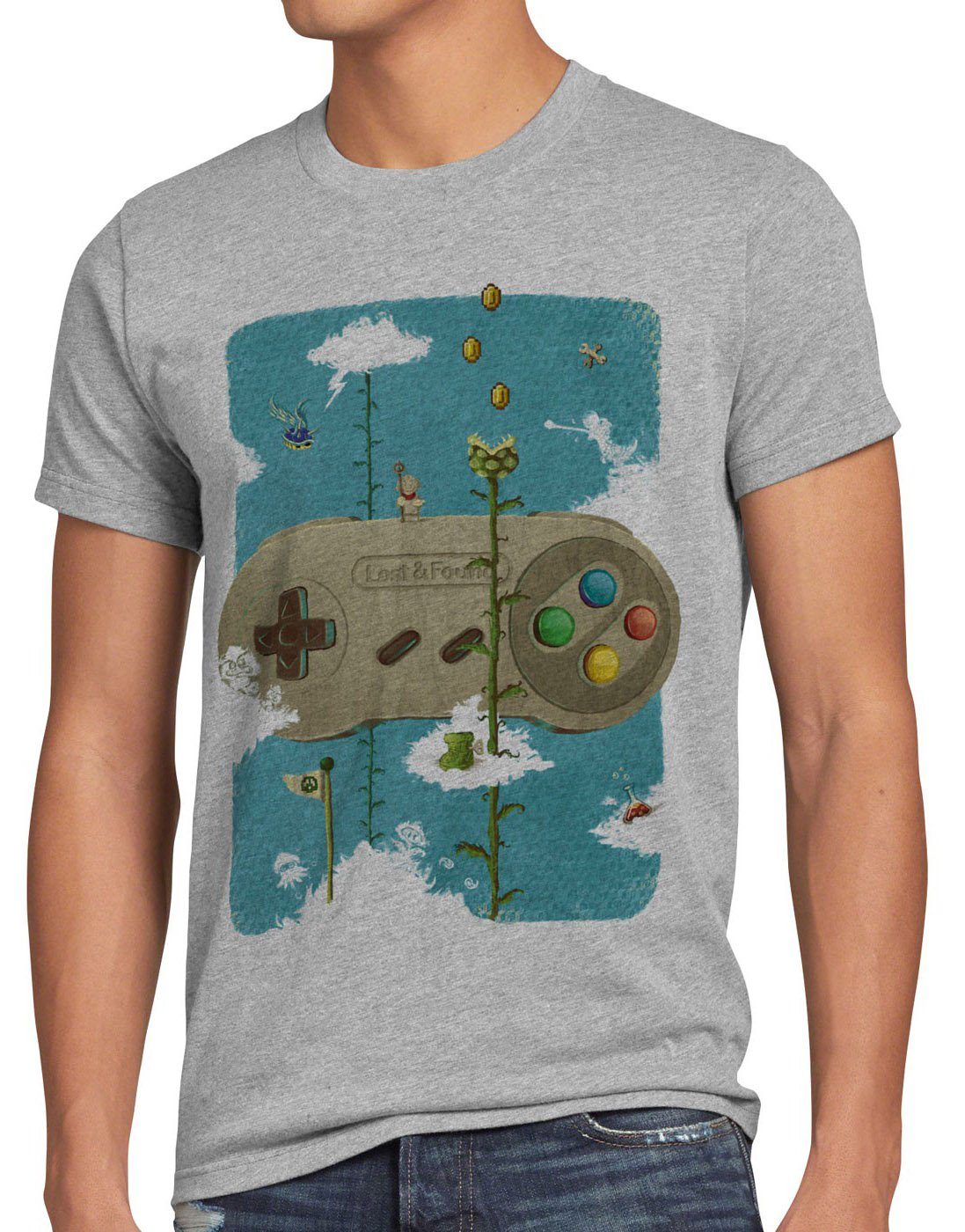 style3 T-Shirt 6 Bit Classic Gamer snes mario super kart konsole nintendo retro