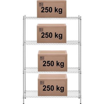 Royal Catering Regal Metallregal 1.000 kg Standregal 120 x 45 x 180 cm Steckregal