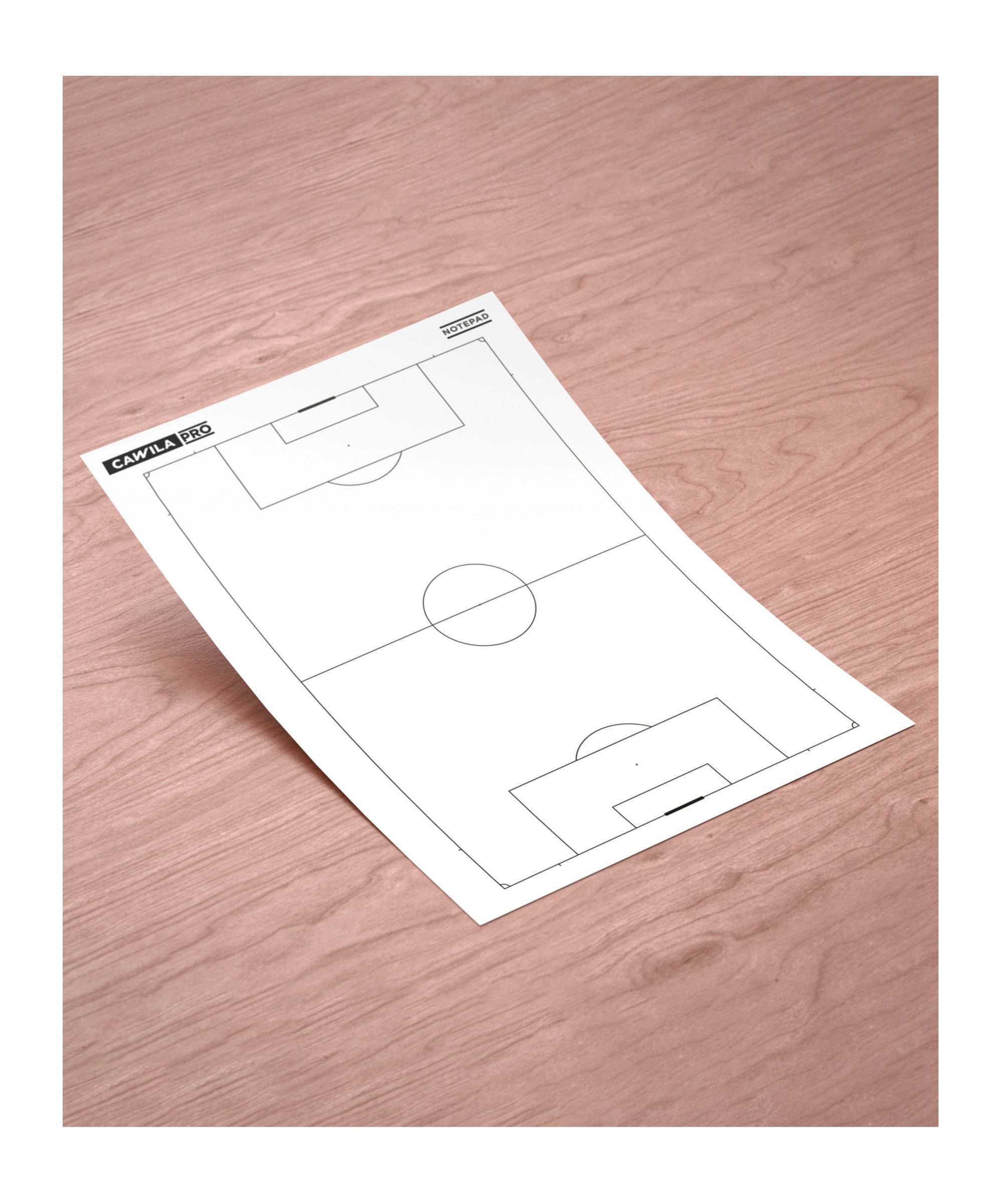 Cawila Trainingshilfe Cawila PRO Notepad, Fußball, 50 Blatt, A5