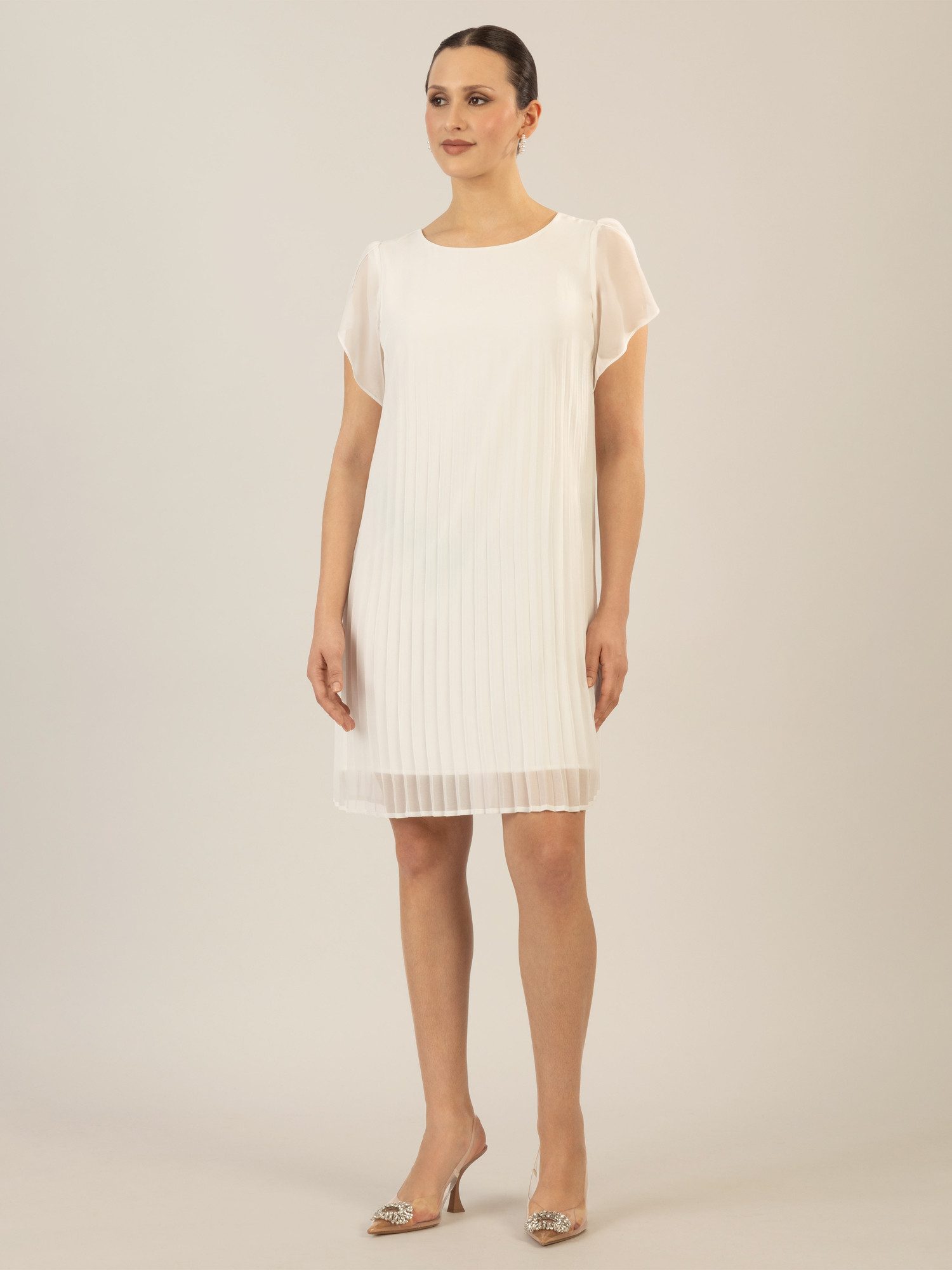 Apart Midikleid aus einem leicht körnigem günstig online kaufen