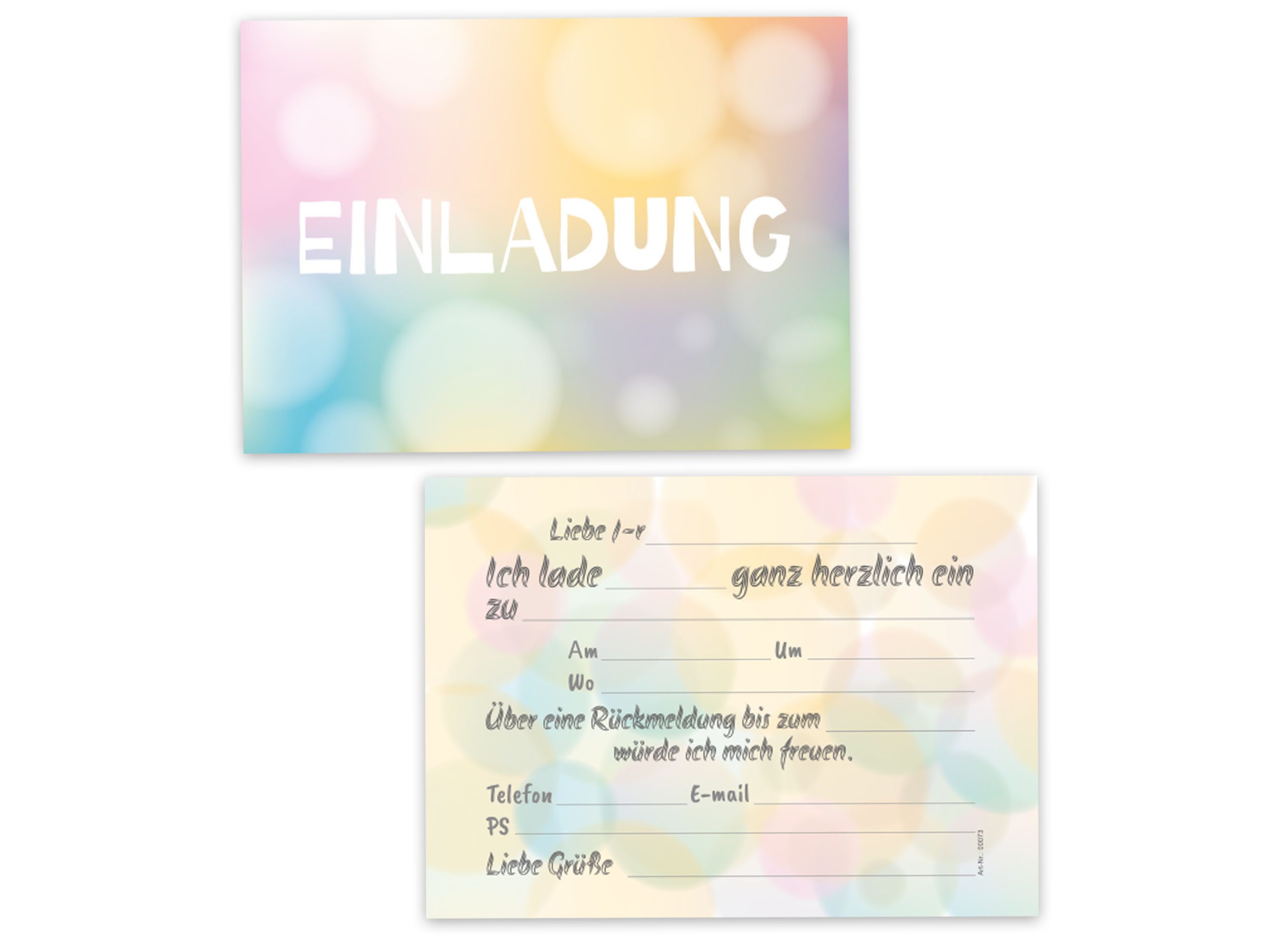 LIMONIA Einladungskarten zum Geburtstag Einladungen mit Umschlägen Karten Pastell Erwachsene, Einladungskarten mit Umschlägen zum Geburtstag Pastell