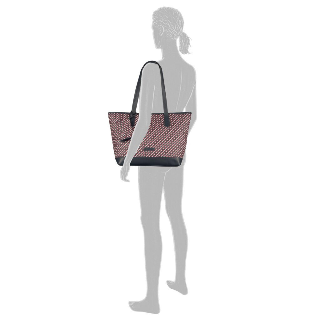 TOM TAILOR Shopper Xenia (Set, Eine abnehmbare Anhängetasche), mit raffiniert geometrischen "T" Print des Logos auf dem Taschenkörper