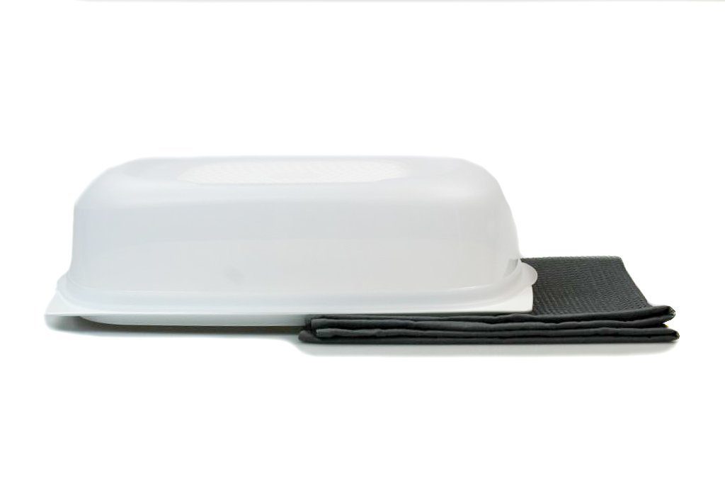 TUPPERWARE Back-Set KäseMax weiß stapelbar Kondensplus + GLASTUCH