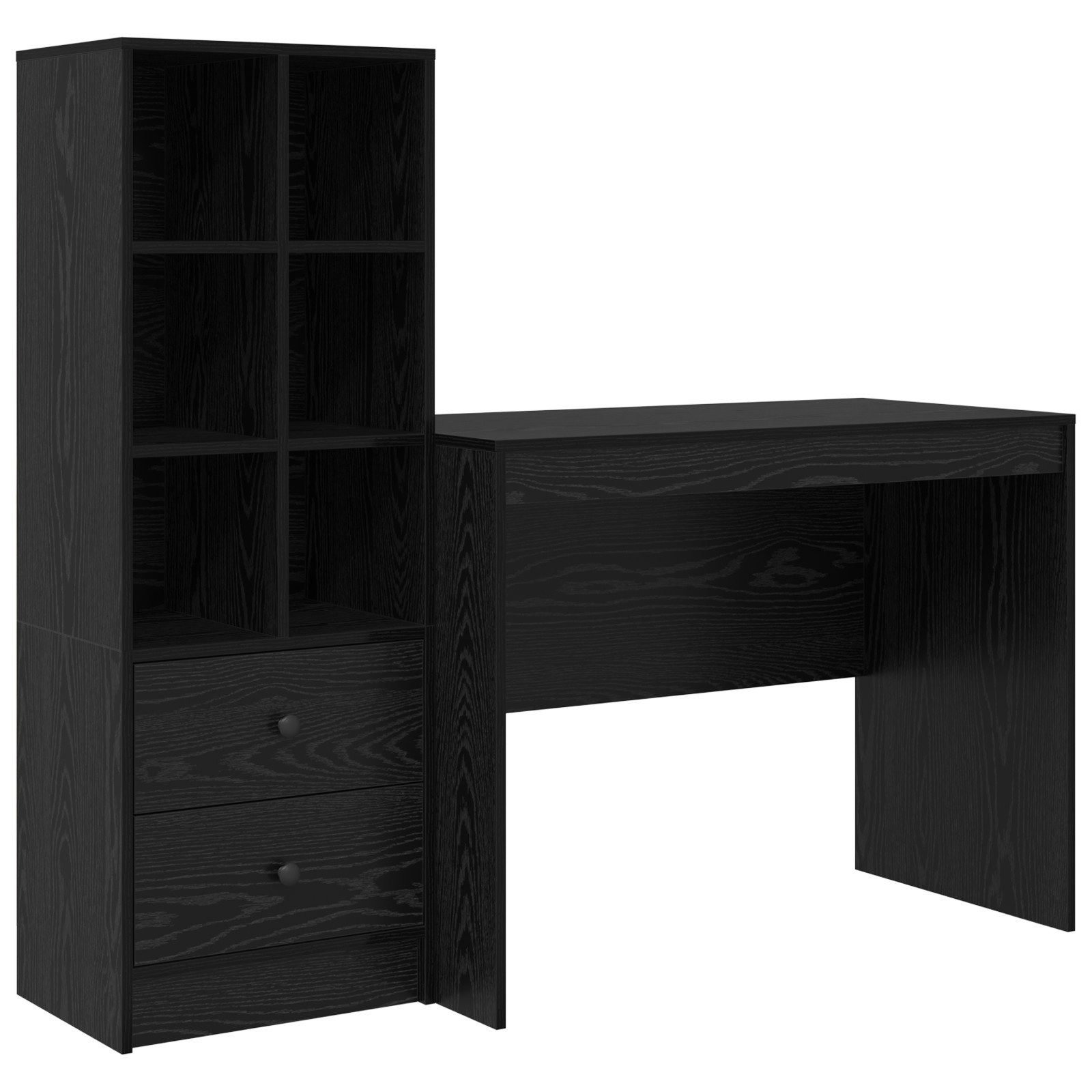 vidaXL Sideboard Schreibtisch mit Stauraum Schwarzes günstig online kaufen