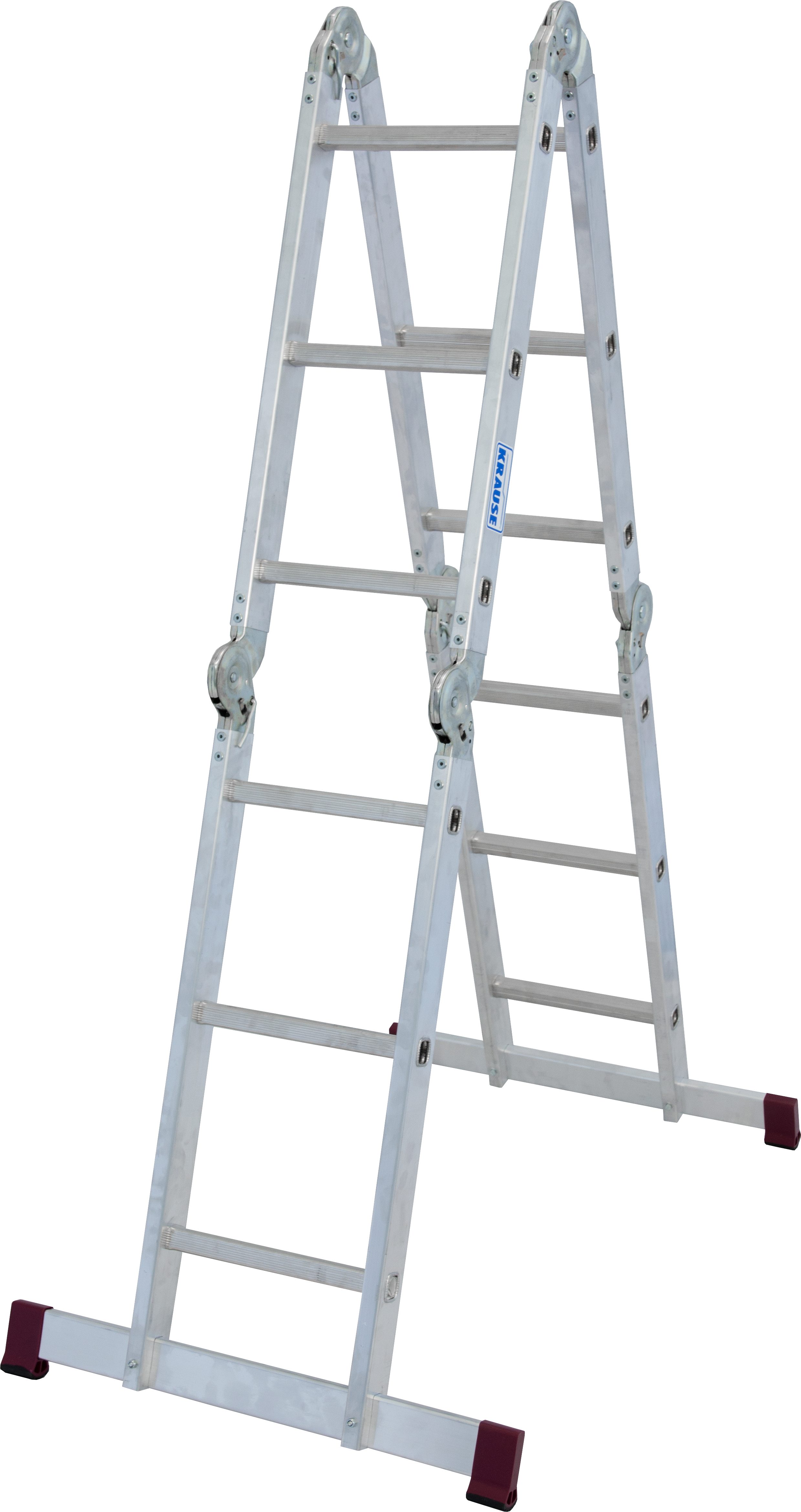 KRAUSE Gelenkleiter Corda, 4x3 Sprossen, inkl. Plattform