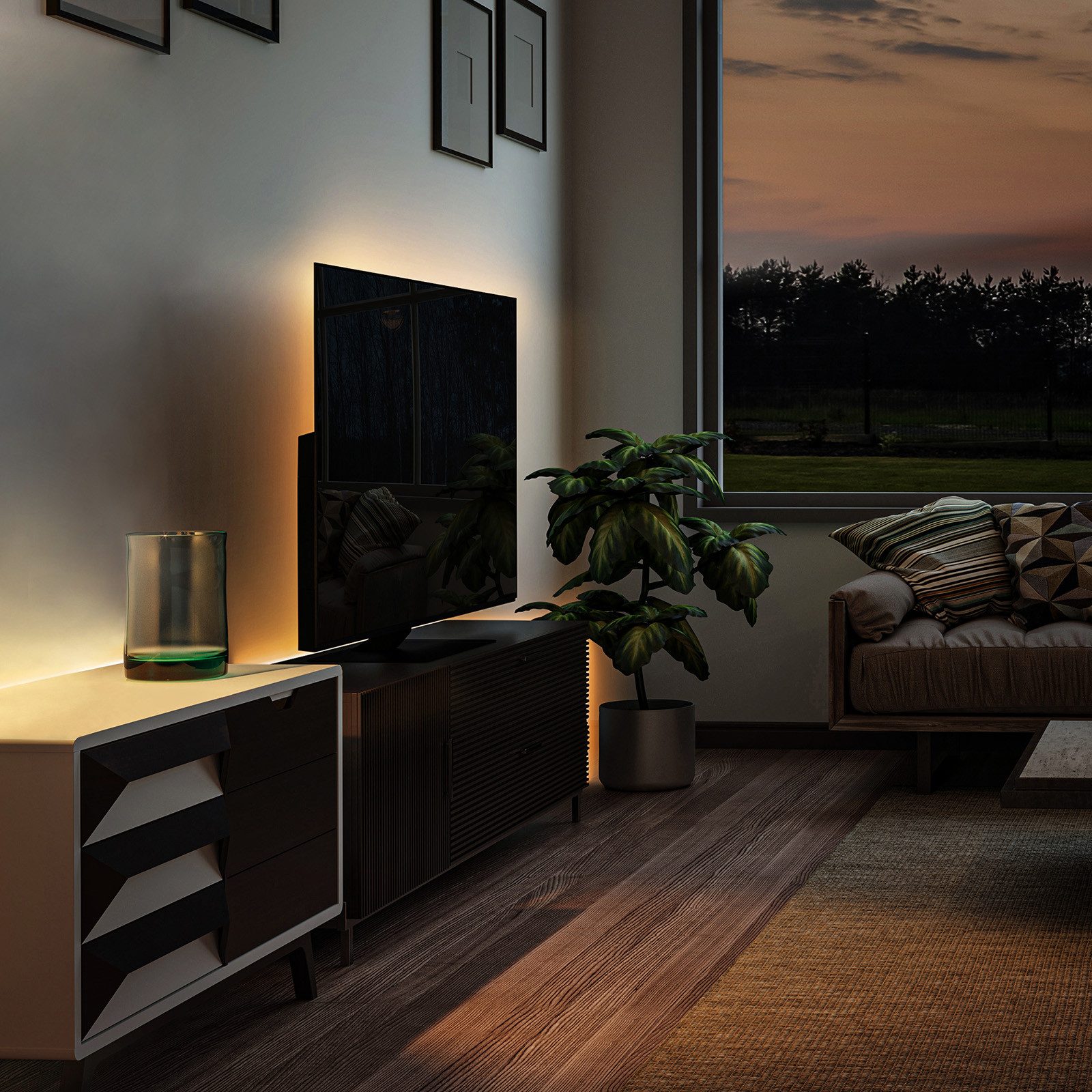 B.K.Licht LED-Streifen 3-5m RGB Band dimmbar Farbwechsel selbstklebend Fernbedienung USB 5V, 3m Stripe kürzbar 90 LEDs 9,9W Wohnzimmer Schlafzimmer - BKL1562