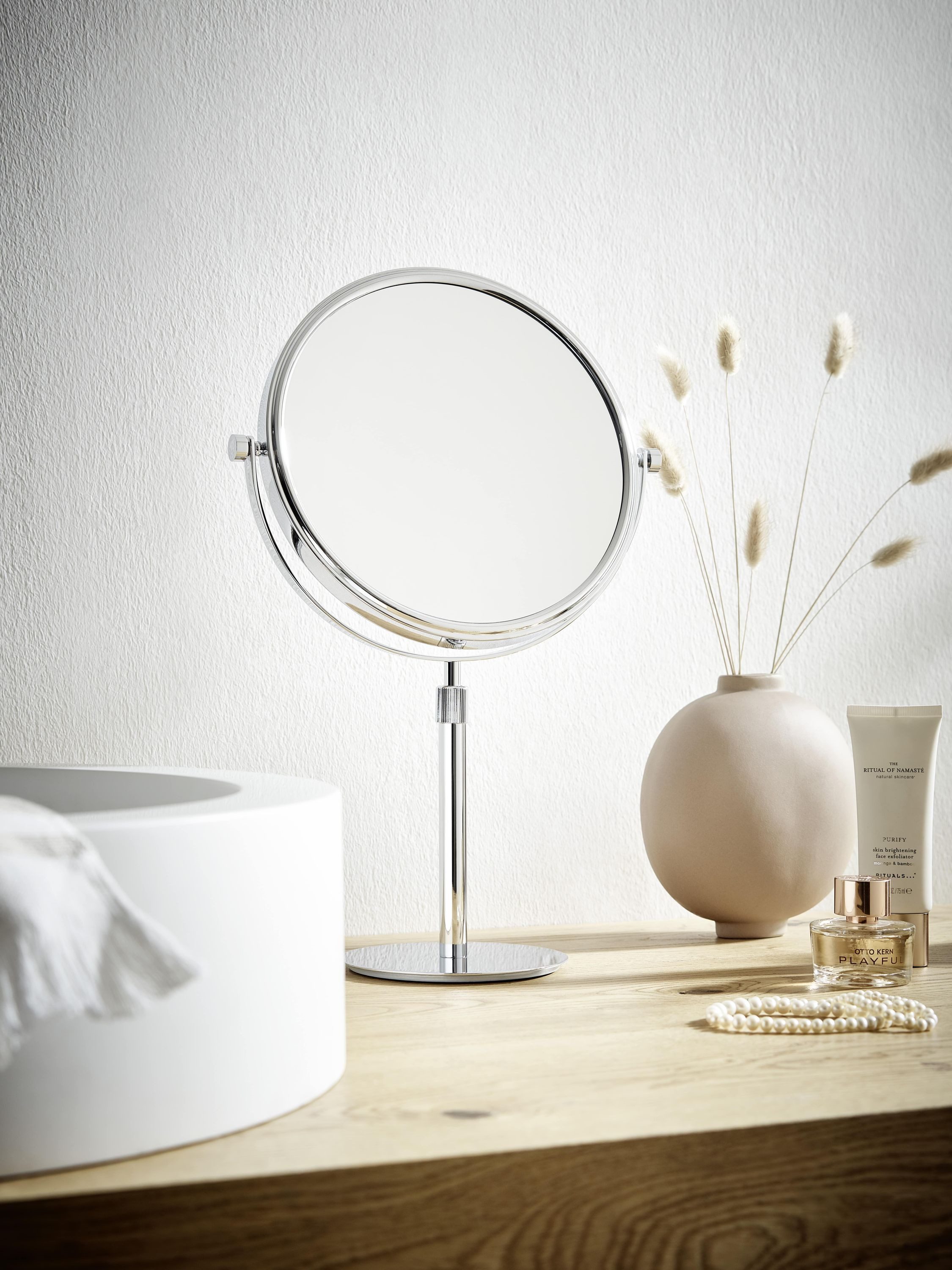 Calmwaters Kosmetikspiegel Standspiegel, Chrom, 5/1-fach Vergrößerung, günstig online kaufen