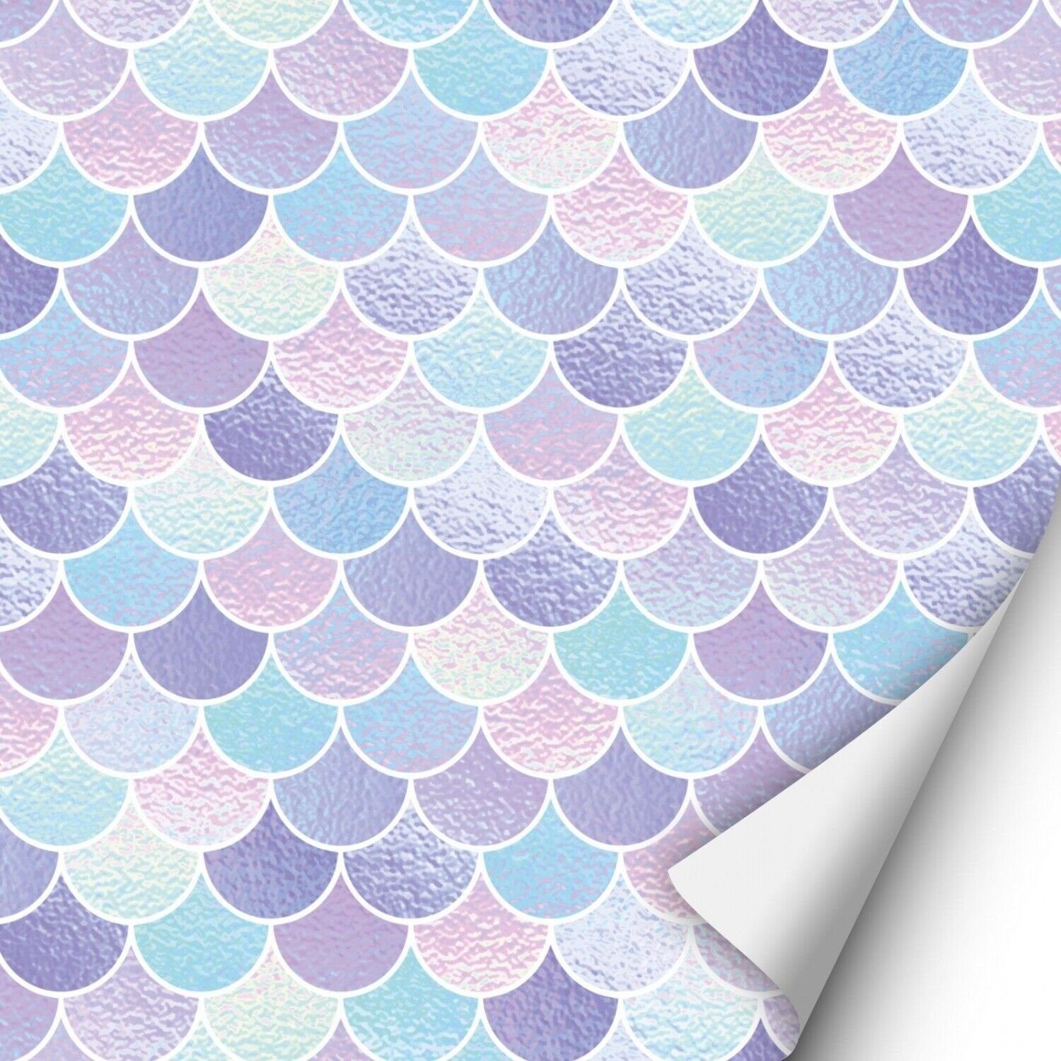 nikima Wandtattoo KF-01 selbstklebende Folie - Meerjungfrau Schuppen (PVC-Folie), 2 x 0,9 m selbstklebende Folie