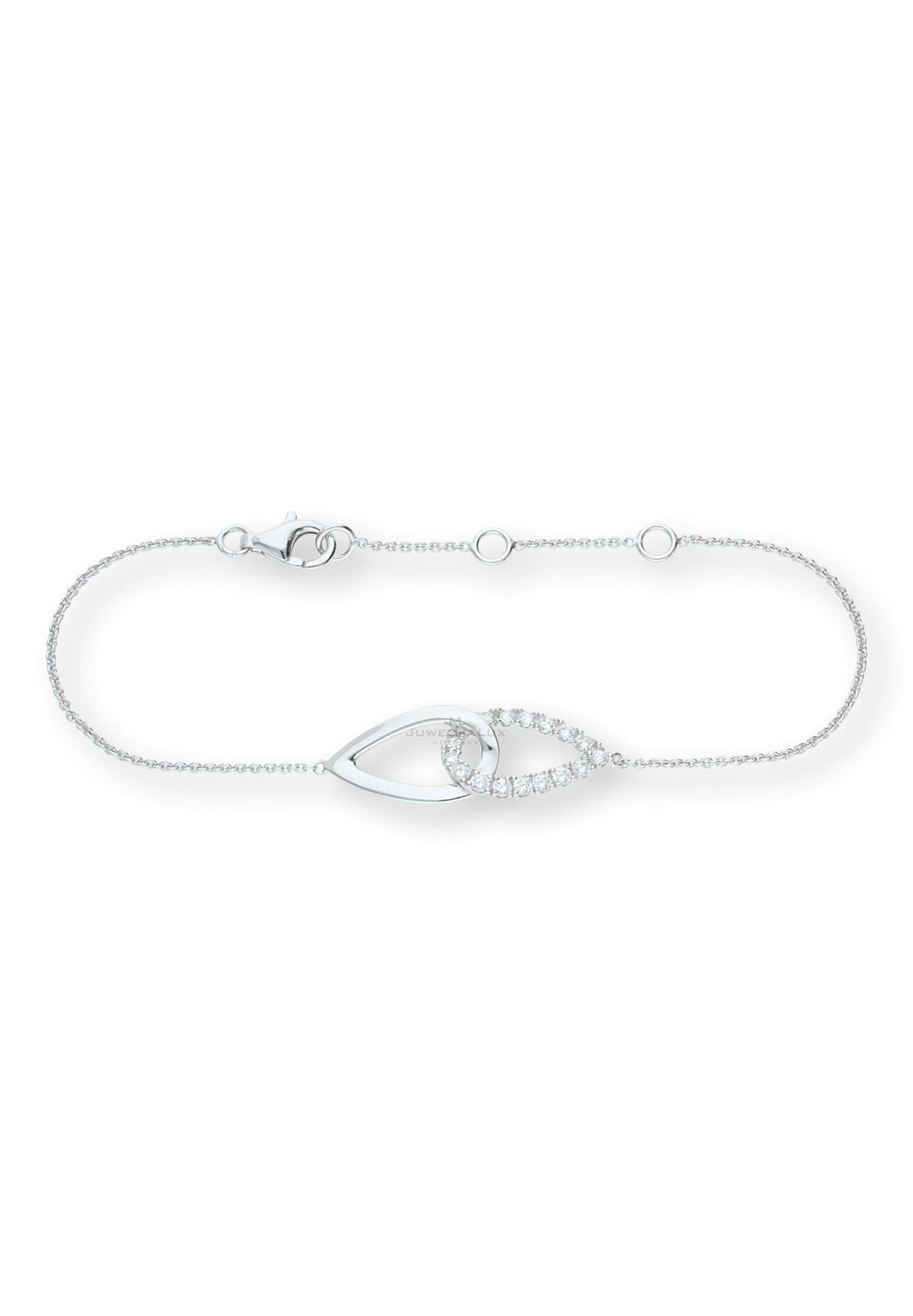 JuwelmaLux Silberarmband Armband inkl. 925/000, Silber (1-tlg), Armband Schmuckschachtel Damen mit Silber Zirkonia