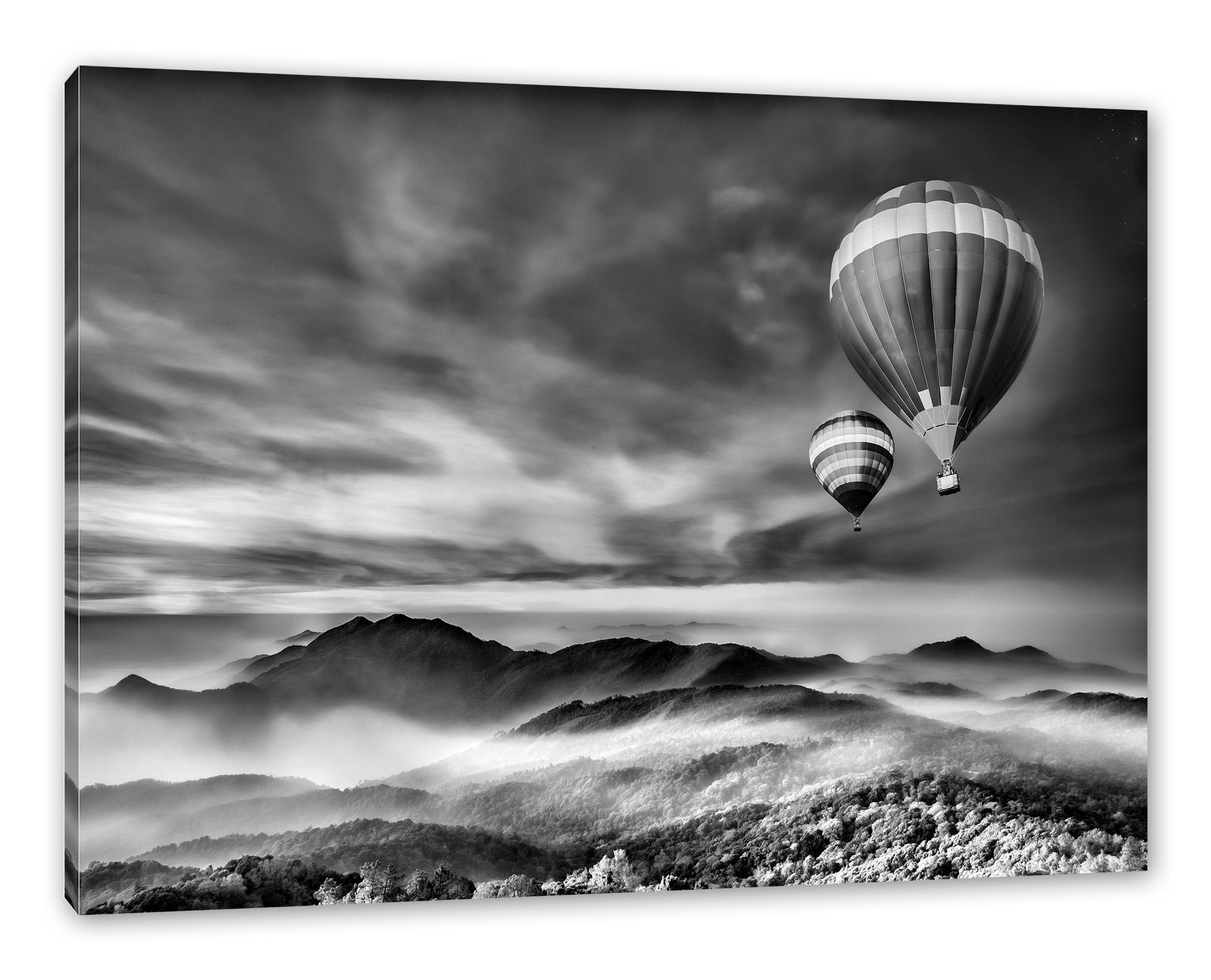 Heiß St), Pixxprint (1 Luftballons inkl. Heiß Alpen Leinwandbild Luftballons Zackenaufhänger bespannt, fertig Leinwandbild Alpen,