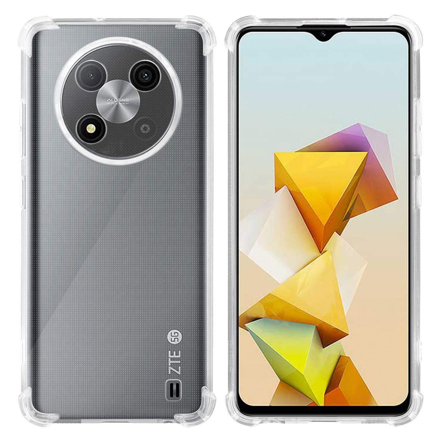 Cadorabo Handyhülle für ZTE Blade A73 5G Hülle ZTE Blade A73 5G, Hülle TPU Silikon Handy Schutzhülle Slim Transparent Case Cover