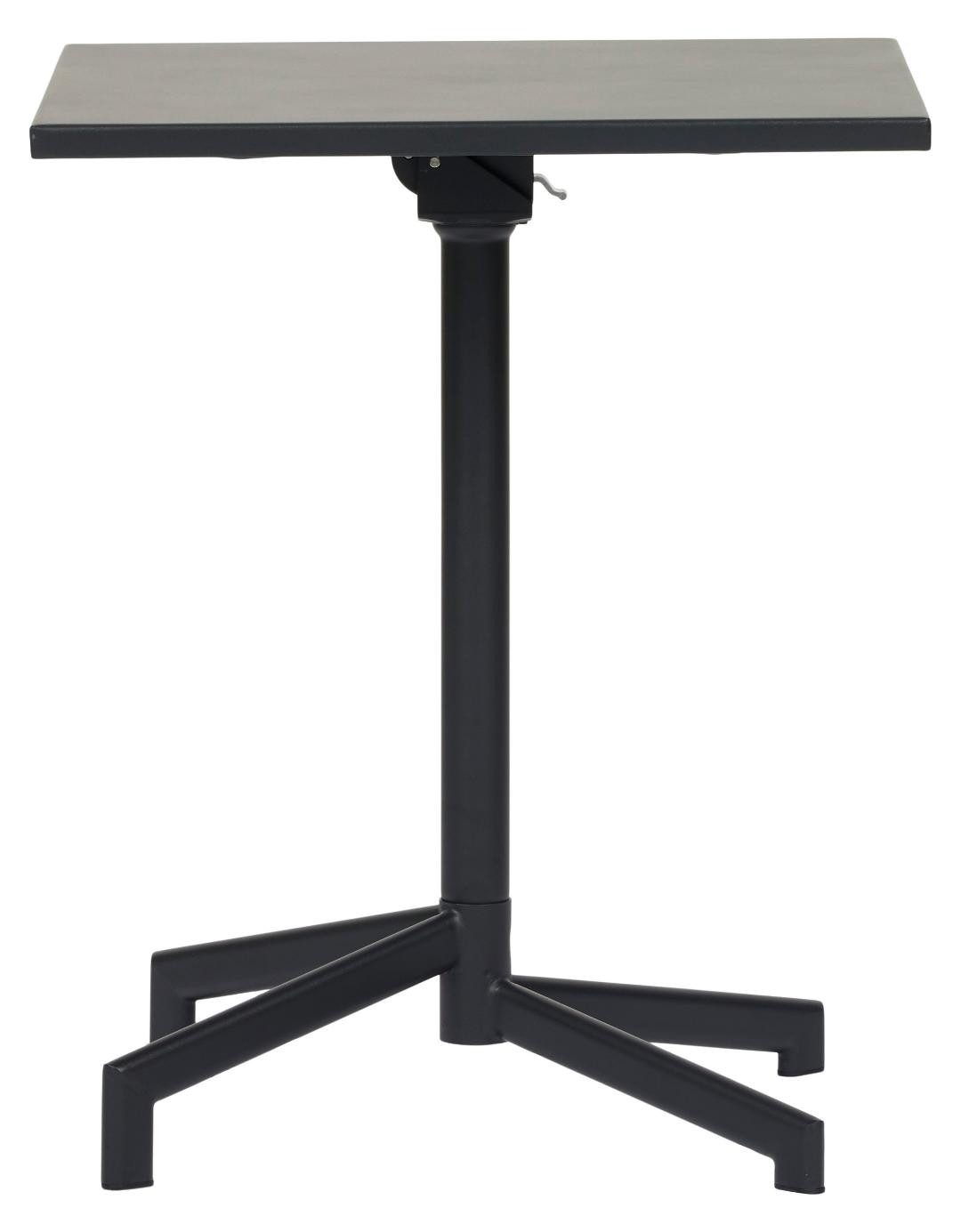 ebuy24 Bistrotisch Adam Garten-Cafétisch 60x60 cm klappbar schwarz.