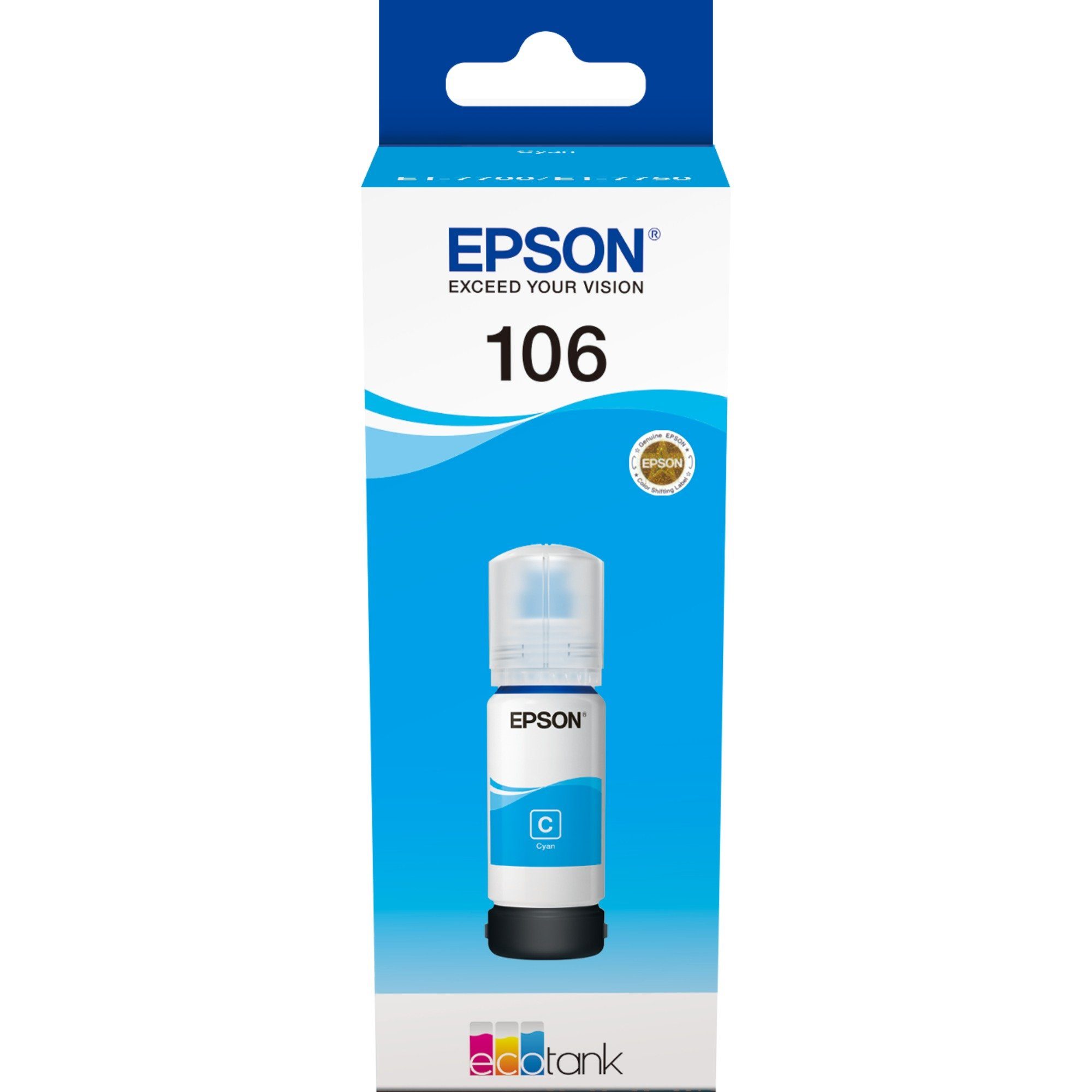 Epson Epson Tinte 106 Eco (C13T00R240) Tintenpatrone Tank cyan