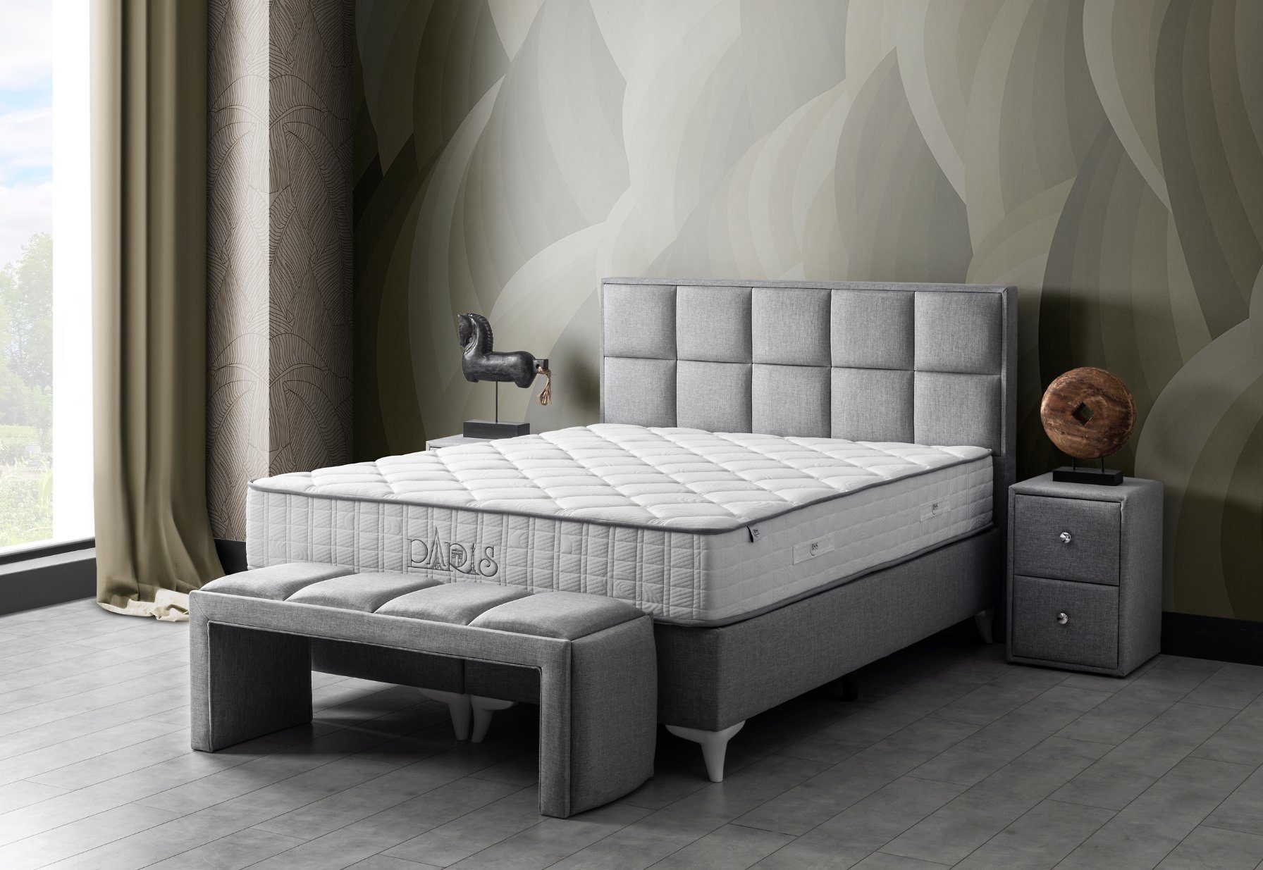 - 180x200 Doppelbett Boxspringbett Boxspringbett Set KuffeSleep Paris 140x200