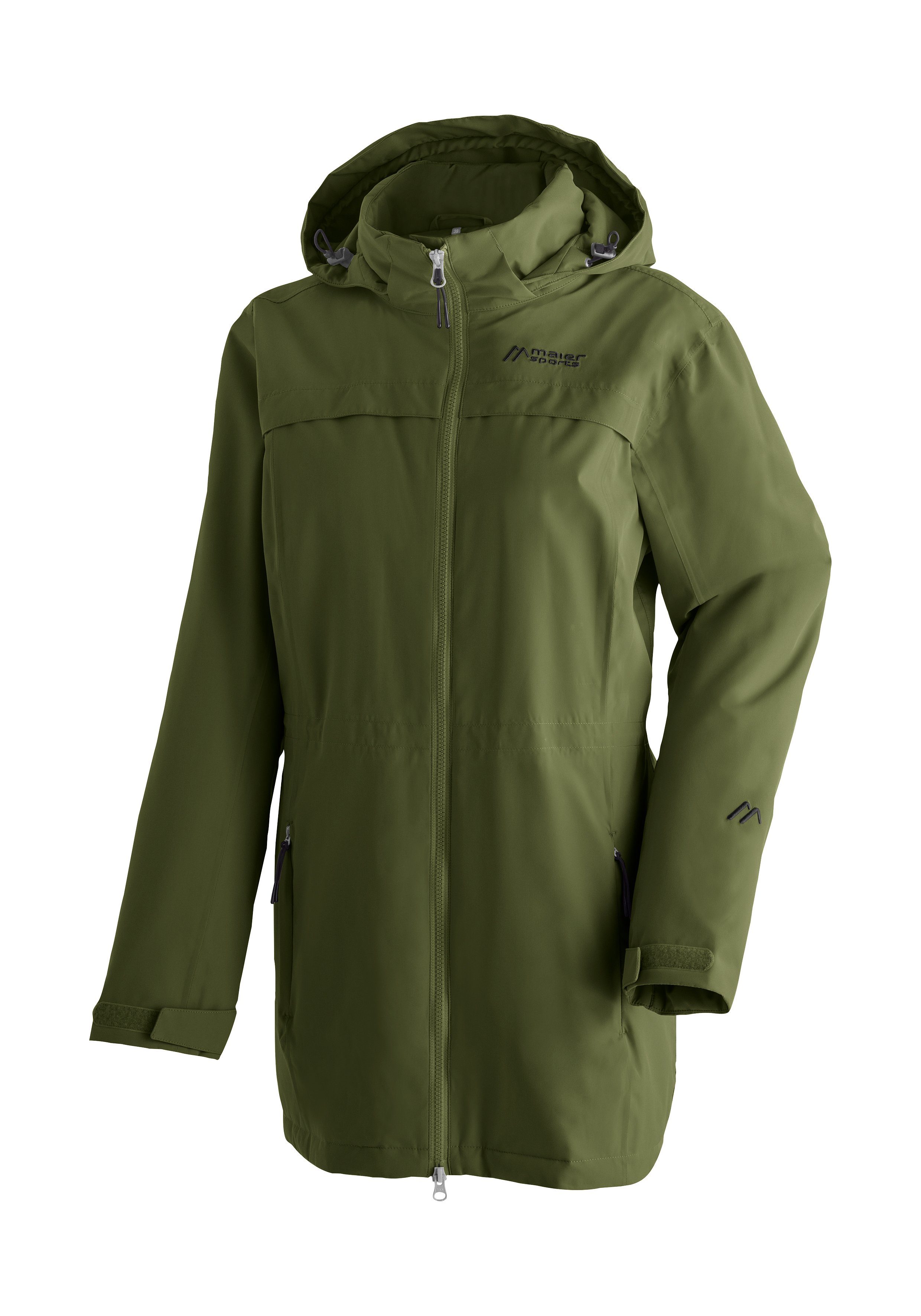 Maier Sports Outdoorjacke Liselotte Damen Mantel, atmungsaktiv wasserdicht, wattierte Jacke mit Kapuze