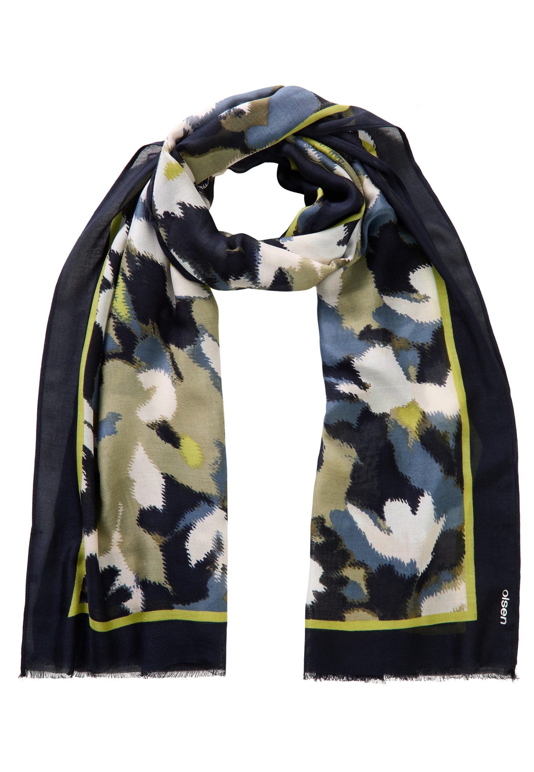 Olsen Halstuch Scarf Woven, Moss Green