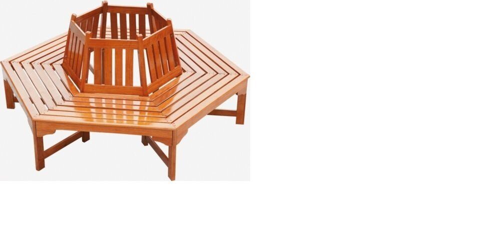 Garden Pleasure Baumbank Ontario 6-eckig Braun günstig online kaufen