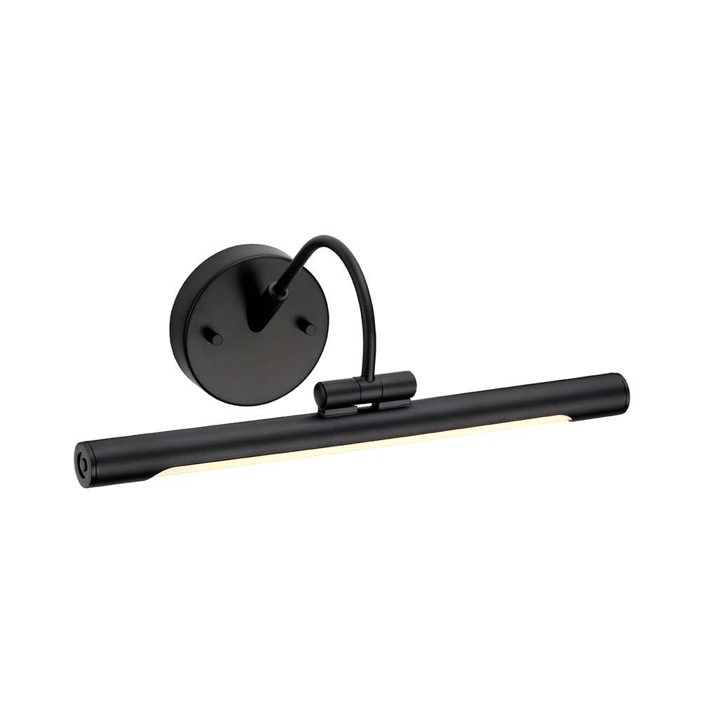 Elstead LIGHTING LED Wandleuchte, LED-Leuchtmittel fest verbaut, Warmweiß, Bilderleuchte Wandlampe LED Spiegelleuchte Flurlampe Stahl Schwarz B