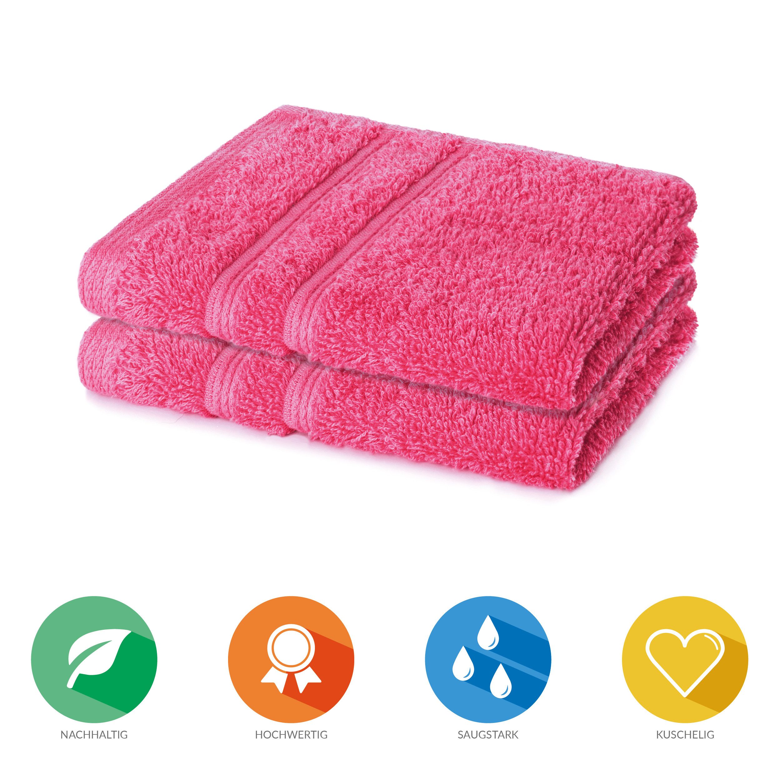 Lavea Seiftuch Bali Seiftücher, Waschlappen Frottee 30x30 cm, Weiches Bio-Baumwollfrottee (Set, 2-St), kleine Handtücher, Handtuch-Set, GOTS-zertifiziert, 500g/m²